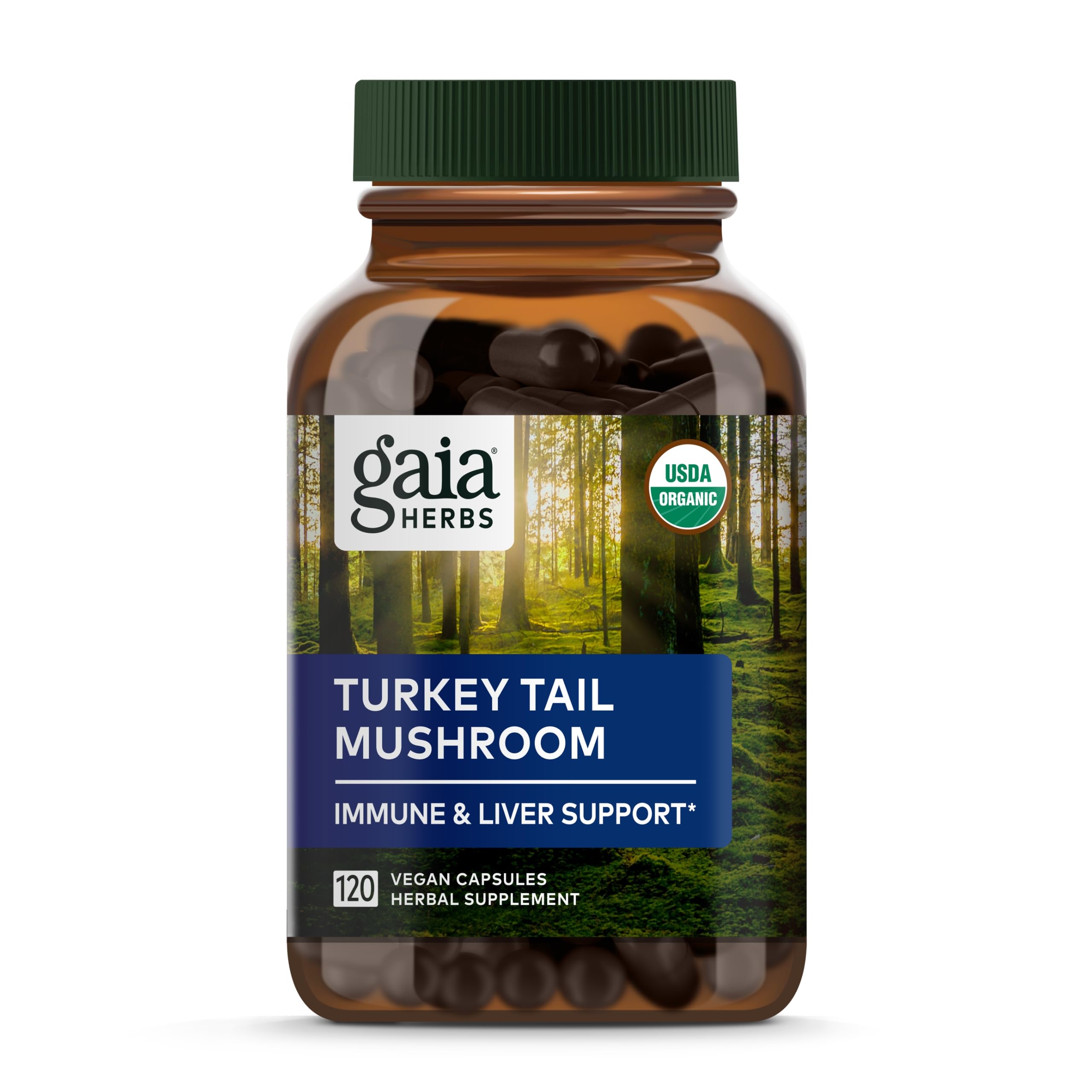 Foto 2 pulgar | Suplemento Gaia Herbs Con Forma De Cola De Pavo, 120 Cápsulas Veganas - Venta Internacional.