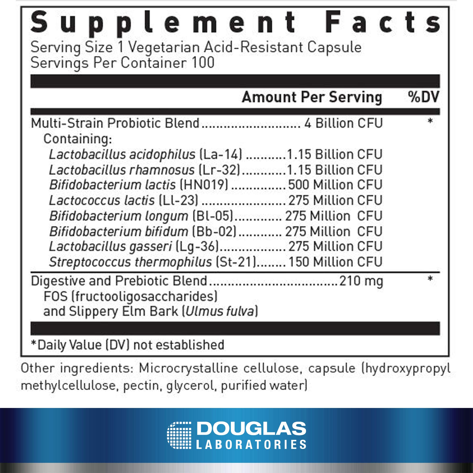 Foto 3 pulgar | Suplemento Multiprobiótico 4b De Douglas Laboratories, 100 Cápsulas - Venta Internacional.