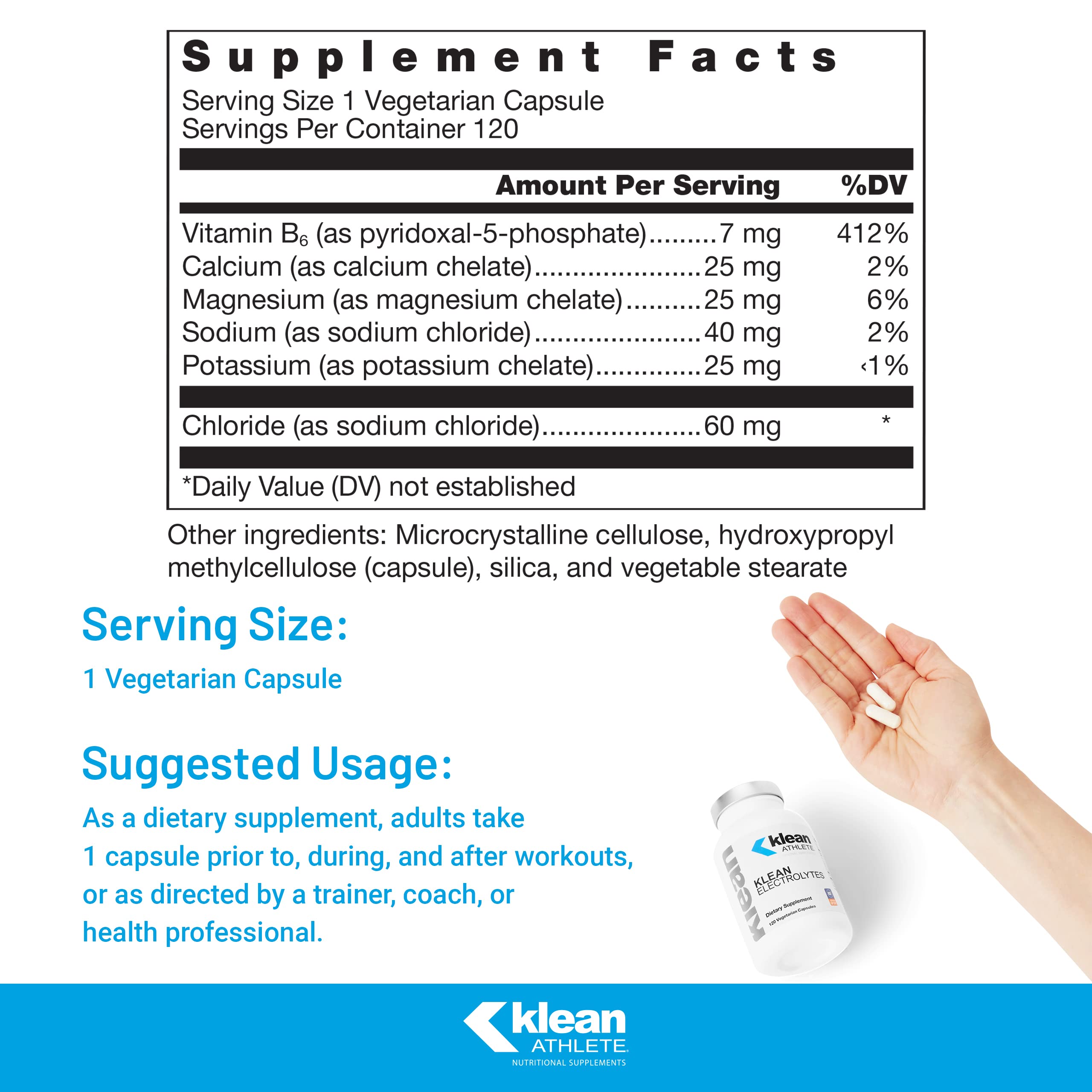 Foto 2 | Suplemento Klean Athlete Klean Electrolytes 120 Cápsulas - Venta Internacional.