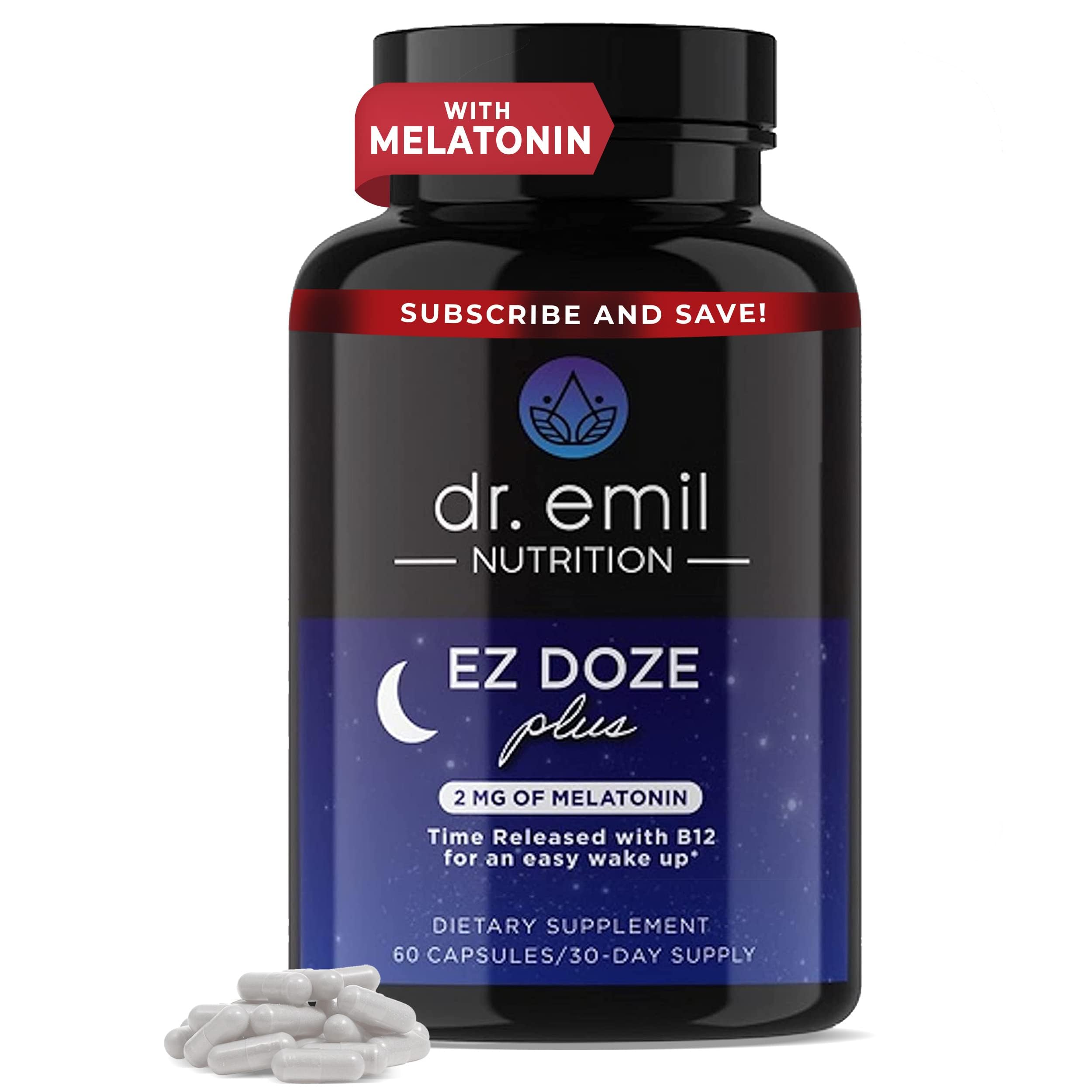 Foto 1 | Sleep Aid Dr. Emil Nutrition Ez Doze Sin Melatonina 60 Cápsulas - Venta Internacional.