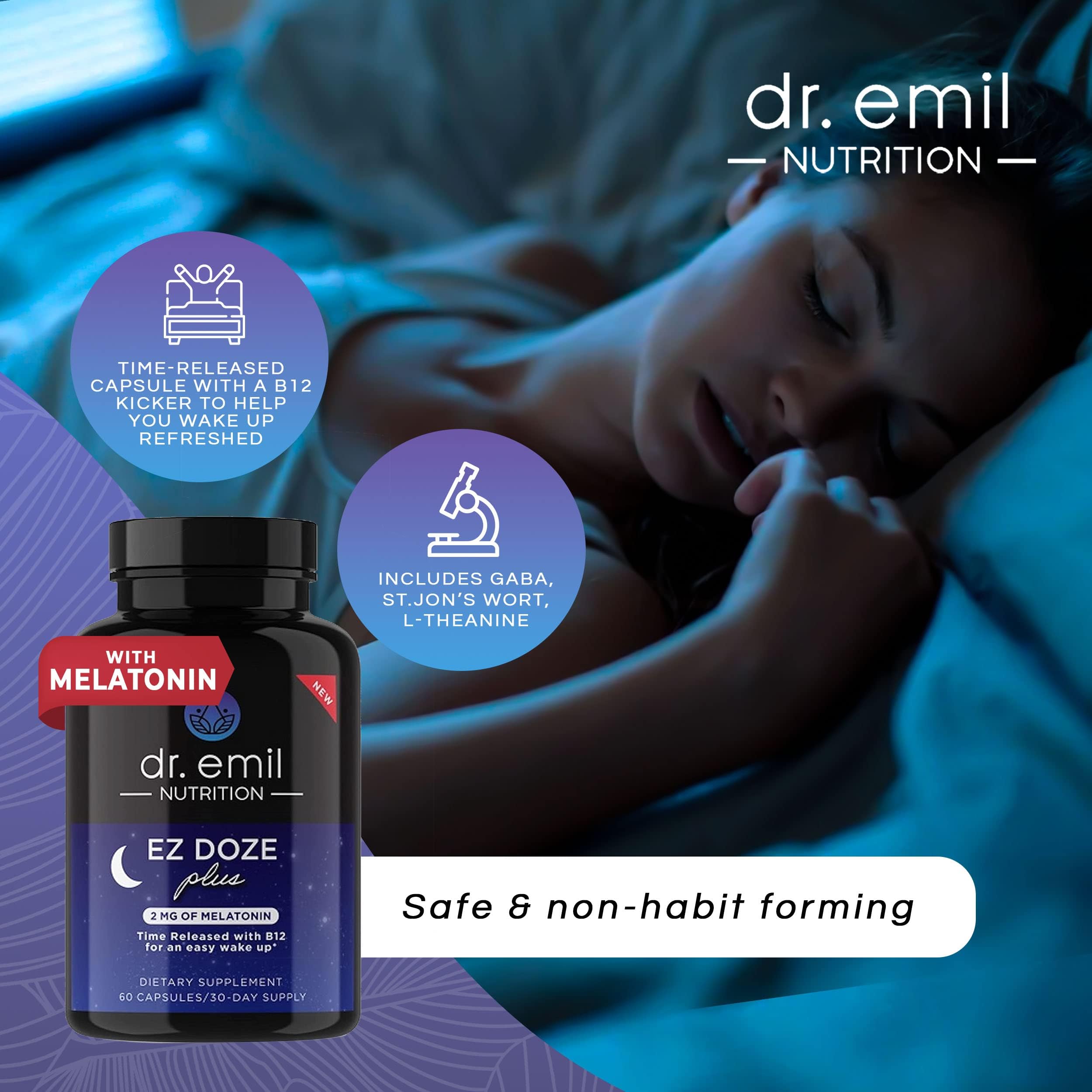 Foto 6 pulgar | Sleep Aid Dr. Emil Nutrition Ez Doze Sin Melatonina 60 Cápsulas - Venta Internacional.
