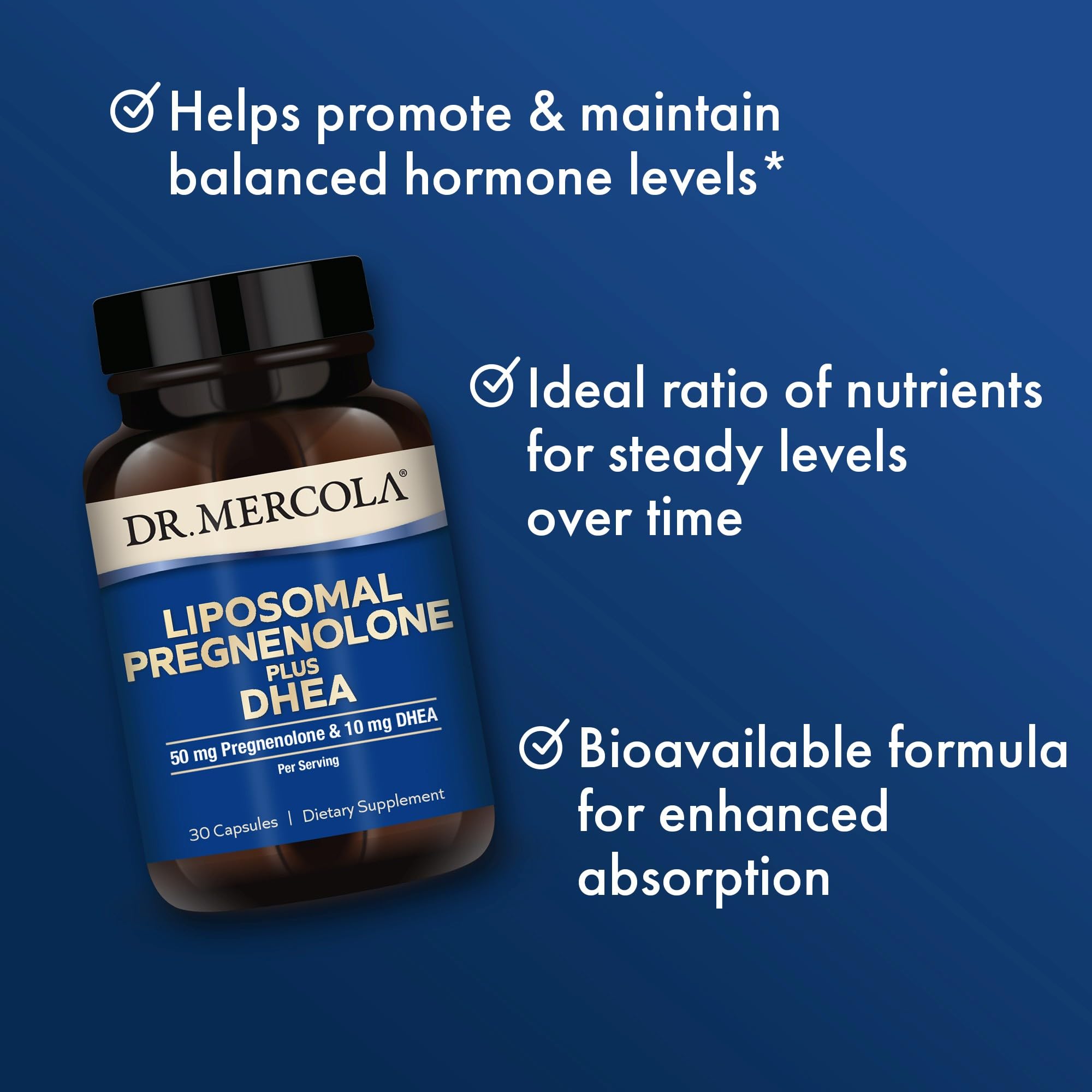 Foto 3 | Suplemento Dr. Mercola Liposomal Pregnenolona Más Dhea 30 C - Venta Internacional.