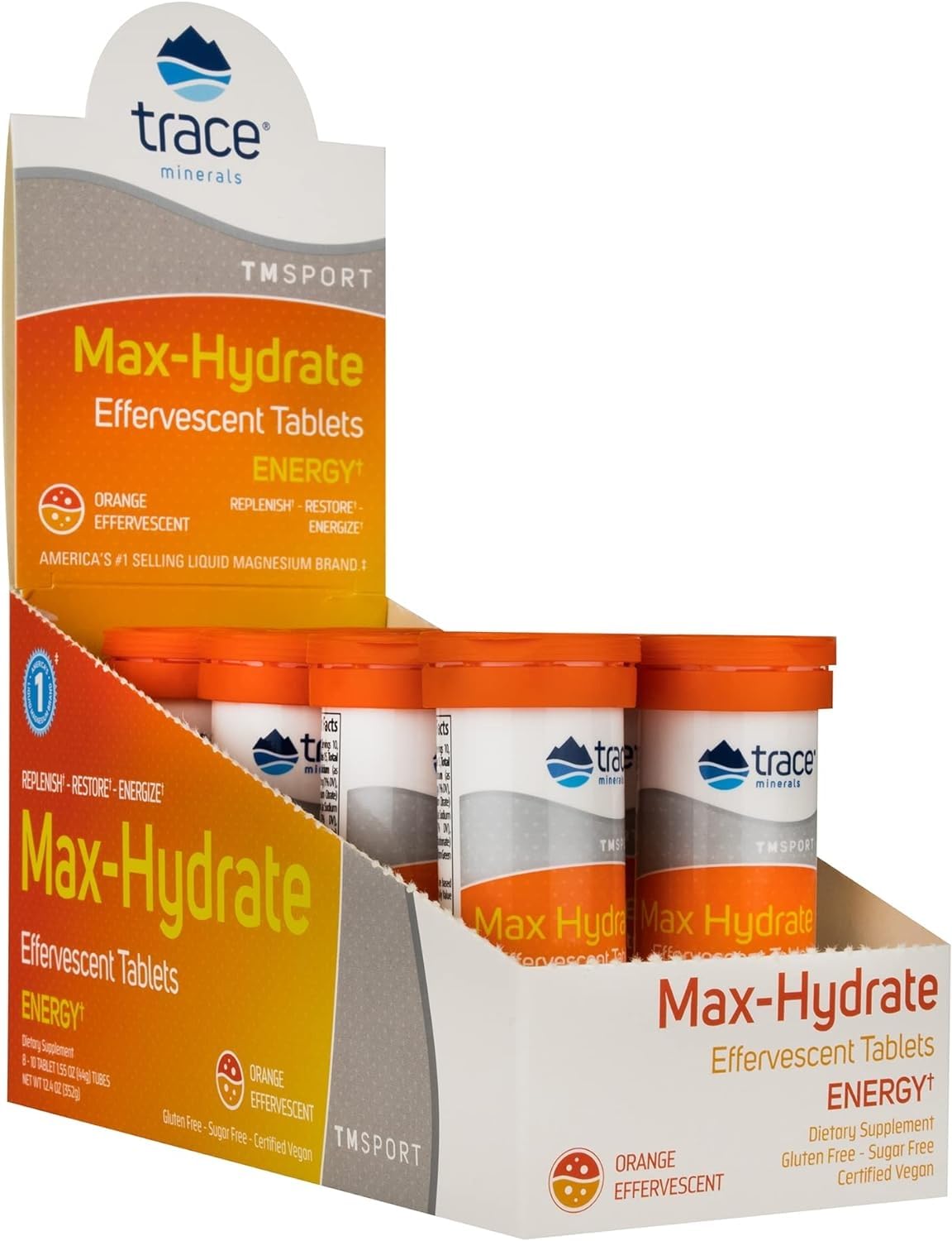 Foto 2 pulgar | Suplemento De Oligoelementos Max-hydrate Endurance Orange, 10 Comprimidos - Venta Internacional.