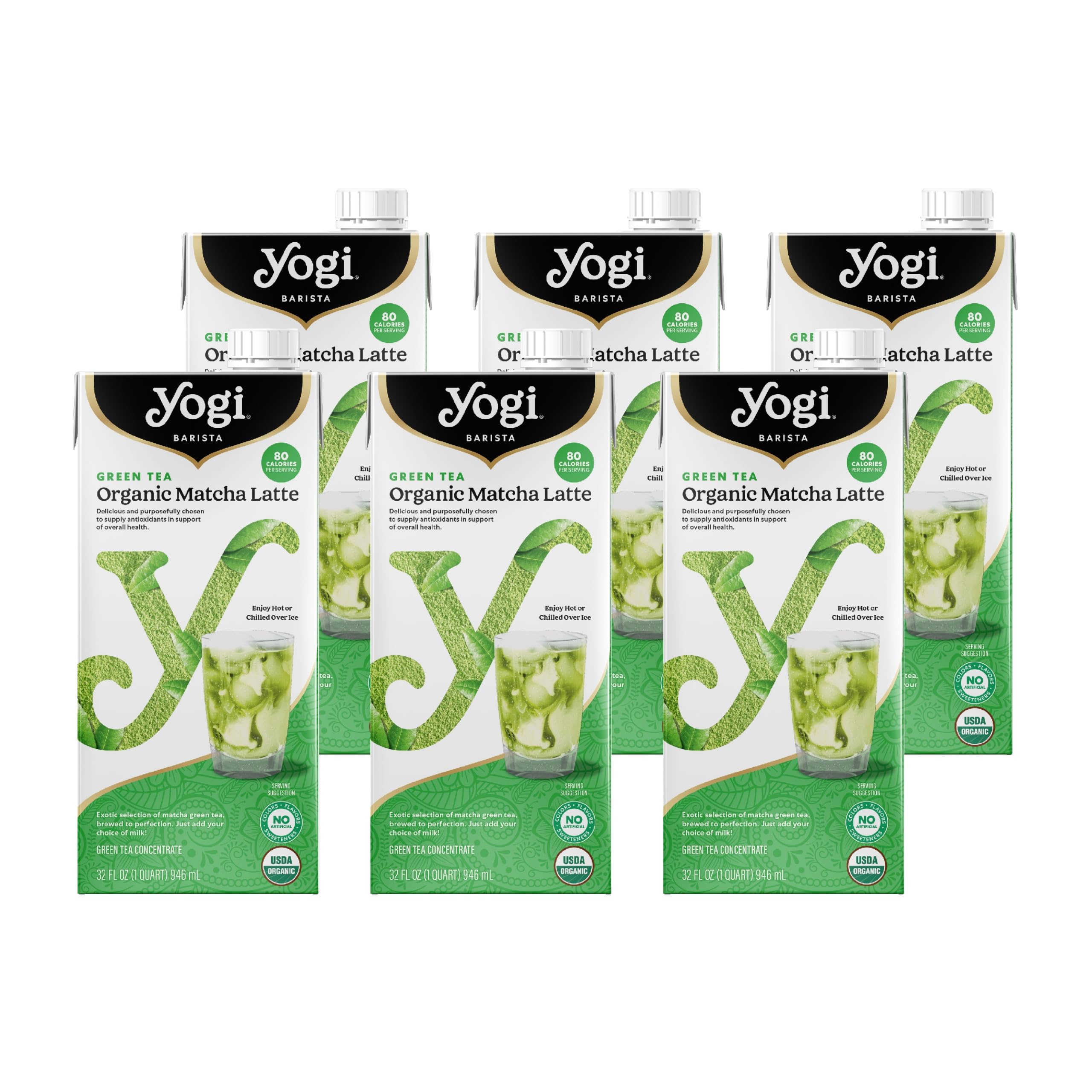 Foto 2 pulgar | Té Verde Matcha Latte Yogi Barista Organic 946 Ml (paquete De 6) - Venta Internacional.