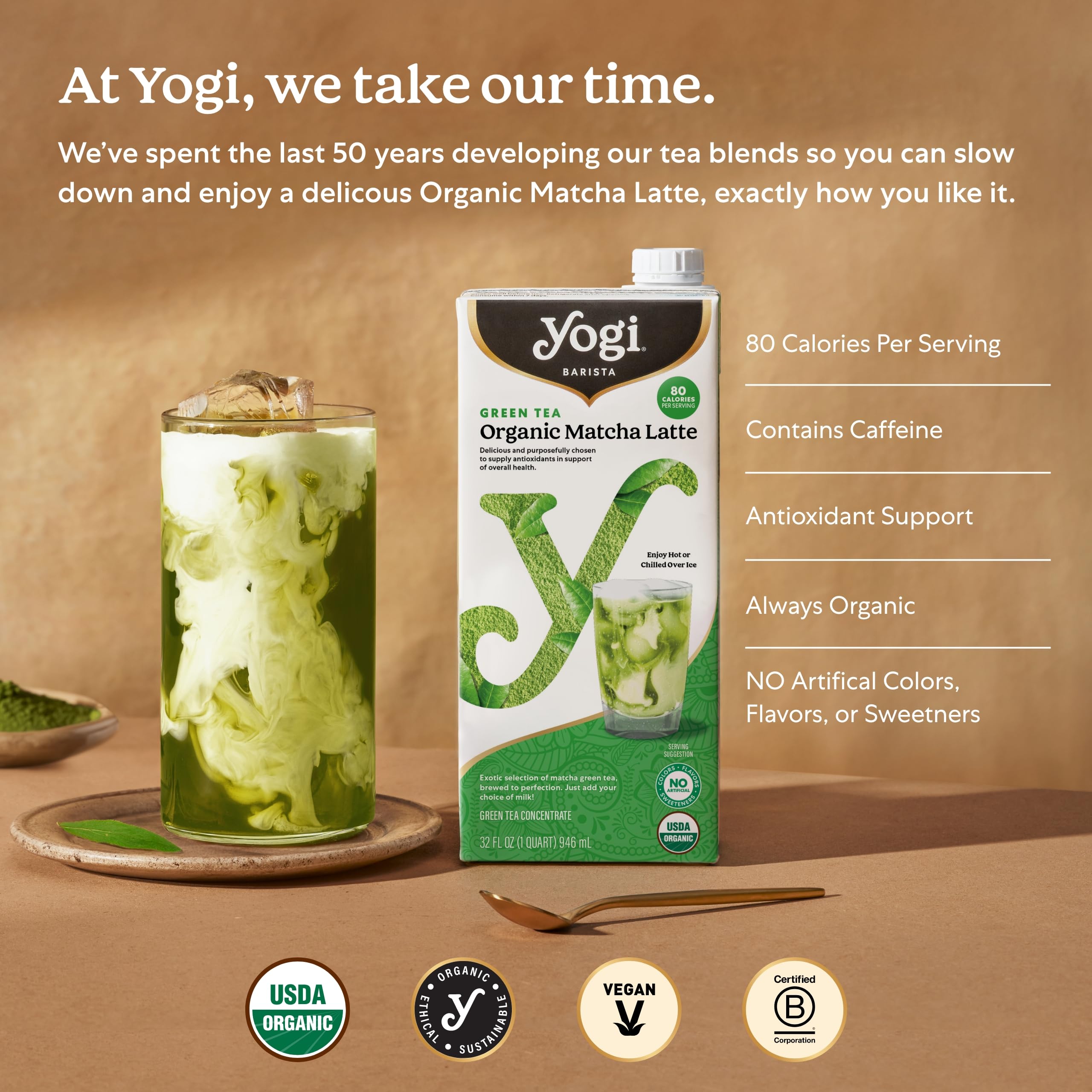 Foto 5 pulgar | Té Verde Matcha Latte Yogi Barista Organic 946 Ml (paquete De 6) - Venta Internacional.