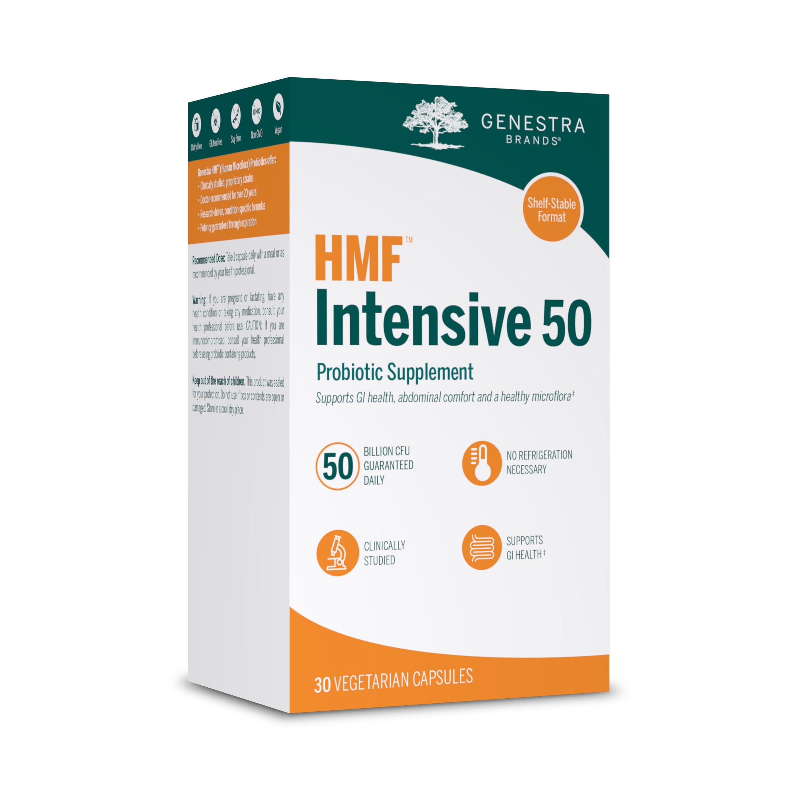 Probiótico Genestra Brands Hmf Intensive 50 30 Cápsulas - Venta Internacional.