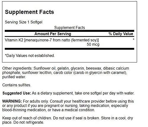 Foto 3 pulgar | Complemente La Vitamina K2 Natural De Swanson Con Nattokinasa 30 Cápsulas Blandas - Venta Internacional.