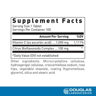 Foto 2 | Suplemento Natural C De Douglas Laboratories, 1000 Mg, 100 Comprimidos - Venta Internacional.
