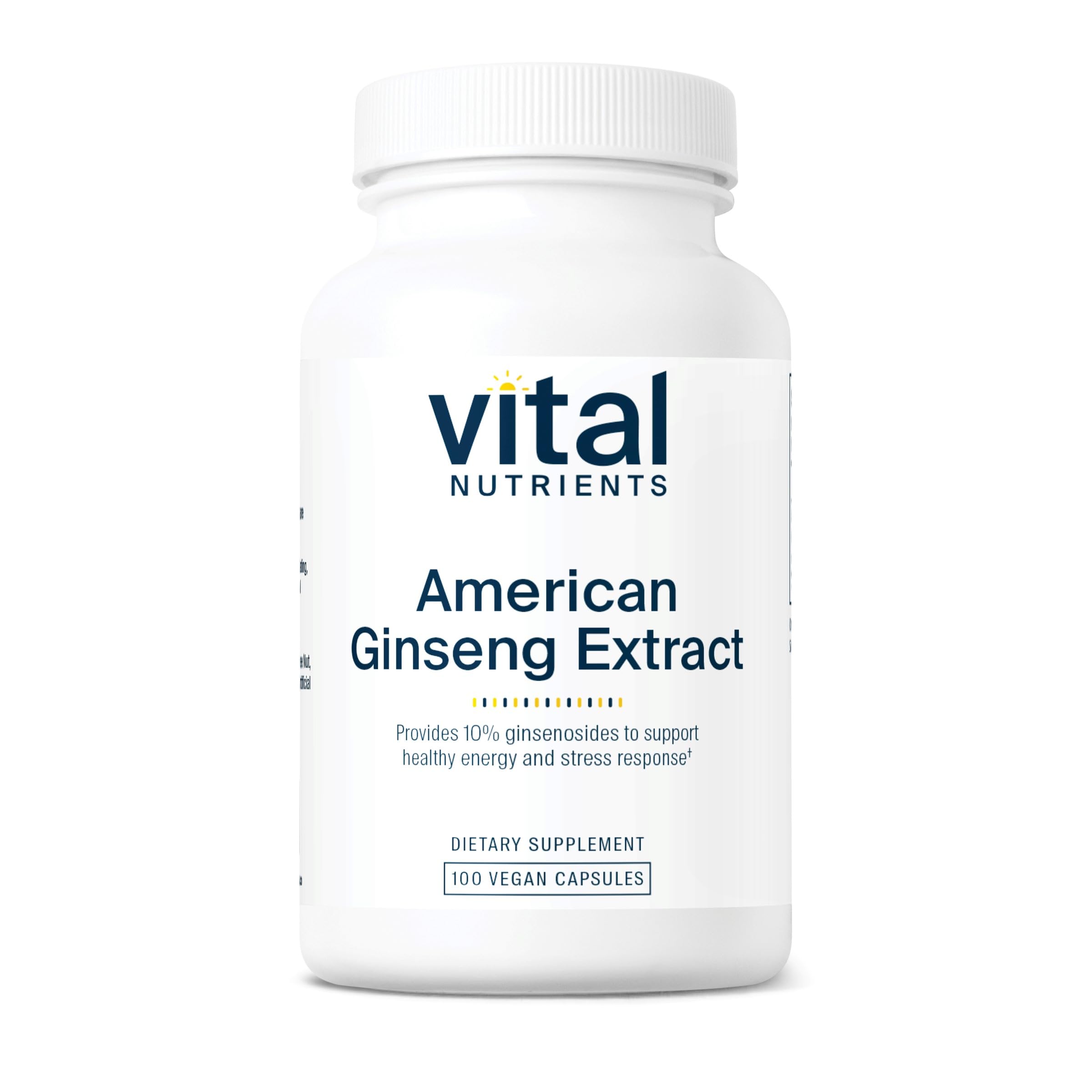 Foto 2 pulgar | Suplemento Vital Nutrients American Ginseng 250 Mg 100 Cápsulas - Venta Internacional.