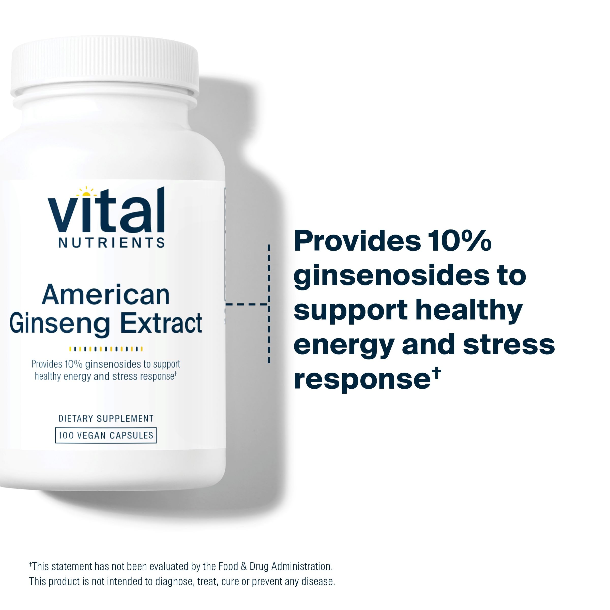 Foto 7 pulgar | Suplemento Vital Nutrients American Ginseng 250 Mg 100 Cápsulas - Venta Internacional.