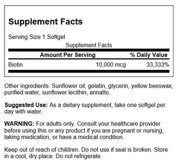 Foto 2 | Suplemento De Vitamina Biotina Swanson Super Strength De 10000 Mcg - Venta Internacional.