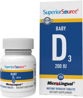 Foto 1 | Suplemento De Vitamina D3 Para Bebés De Superior Source, 100 Comprimidos - Venta Internacional.