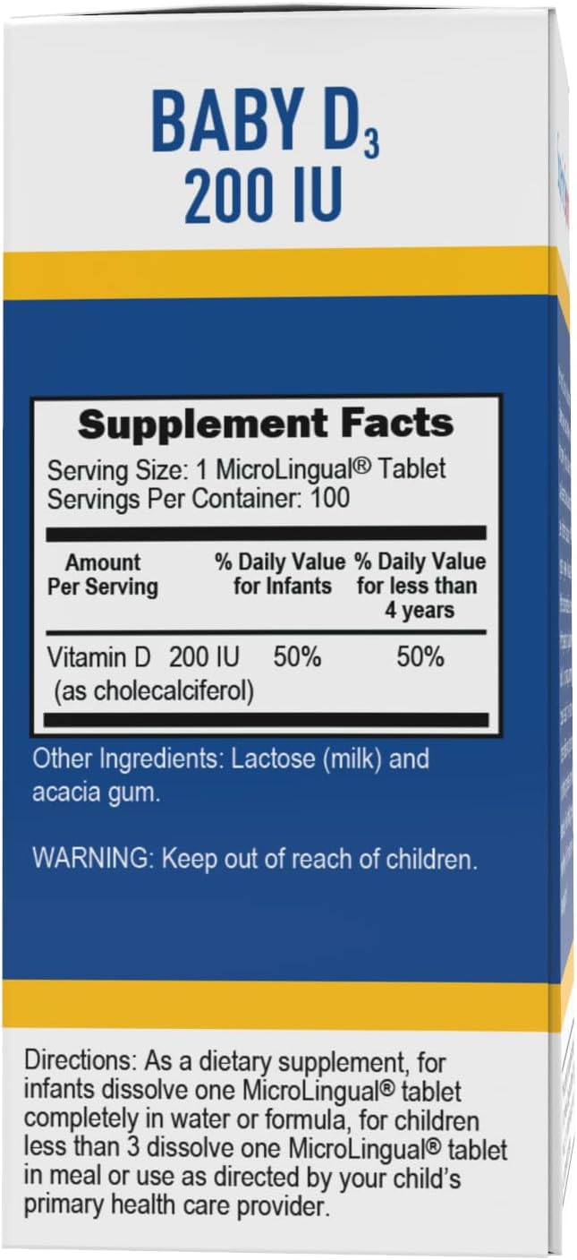 Foto 4 | Suplemento De Vitamina D3 Para Bebés De Superior Source, 100 Comprimidos - Venta Internacional.