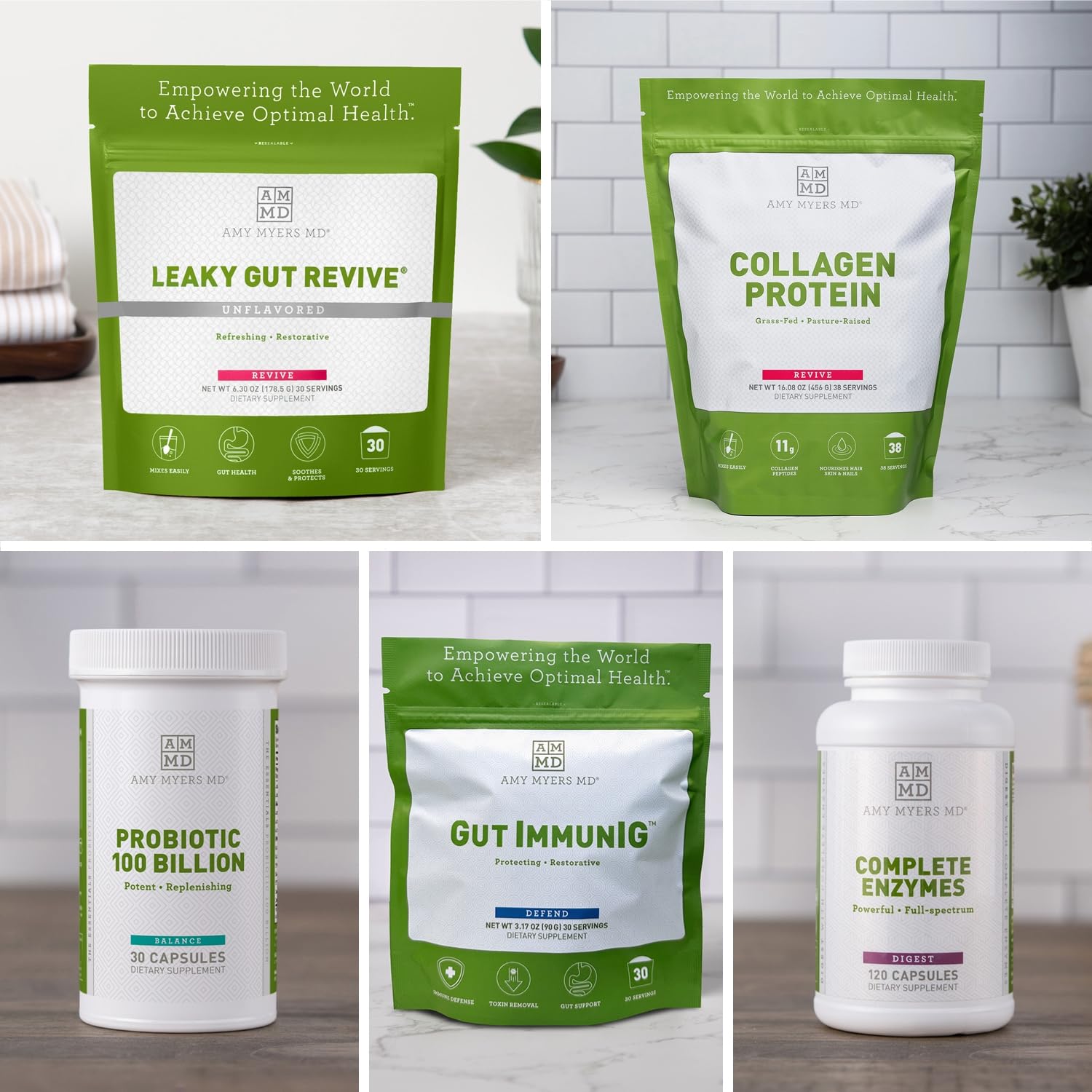 Foto 7 pulgar | Kit Innovador De Suplementos Amy Myers Md Leaky Gut - Venta Internacional.
