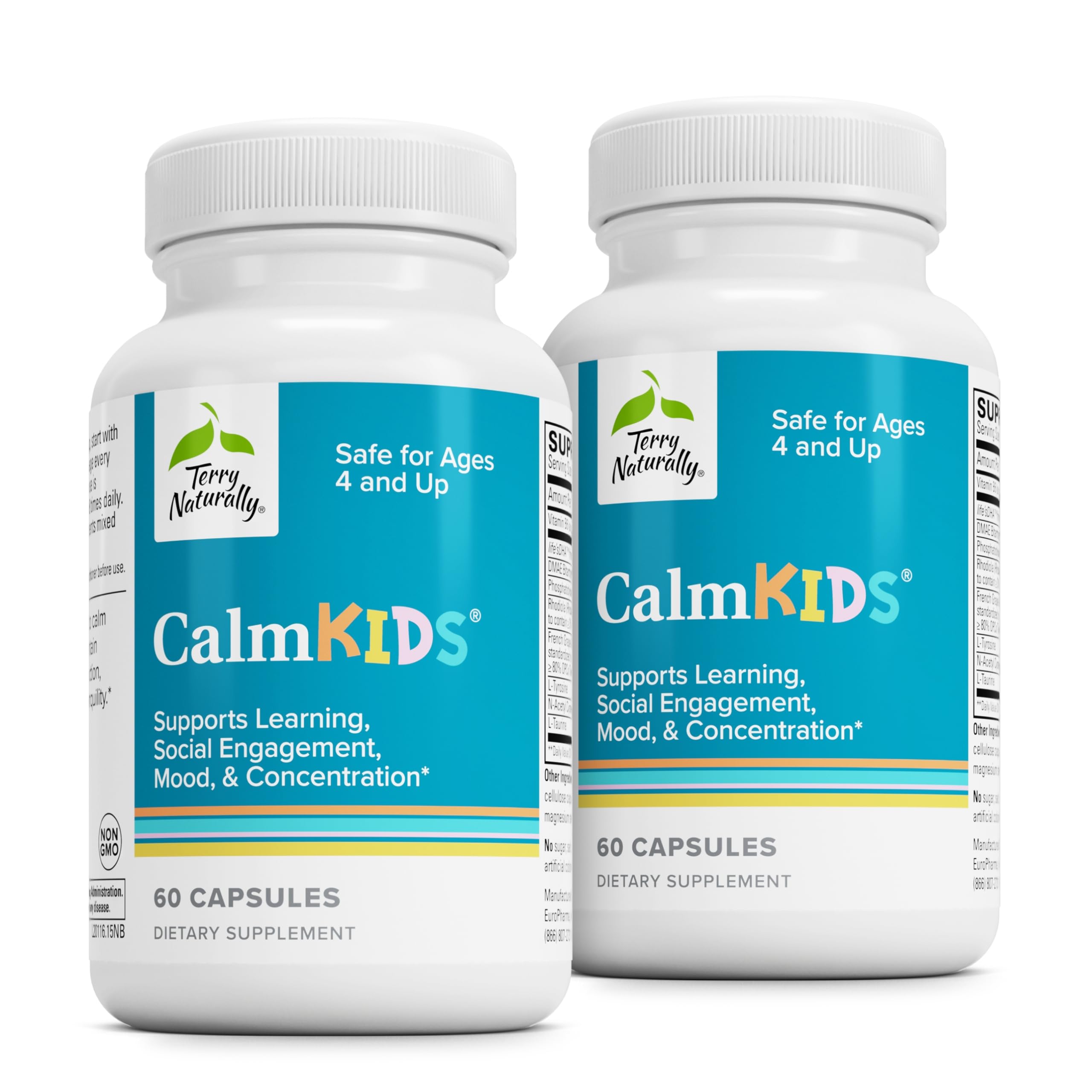 Foto 2 pulgar | Suplemento Terry Naturally Calm Kids Calm Child 60 Cápsulas - Venta Internacional.