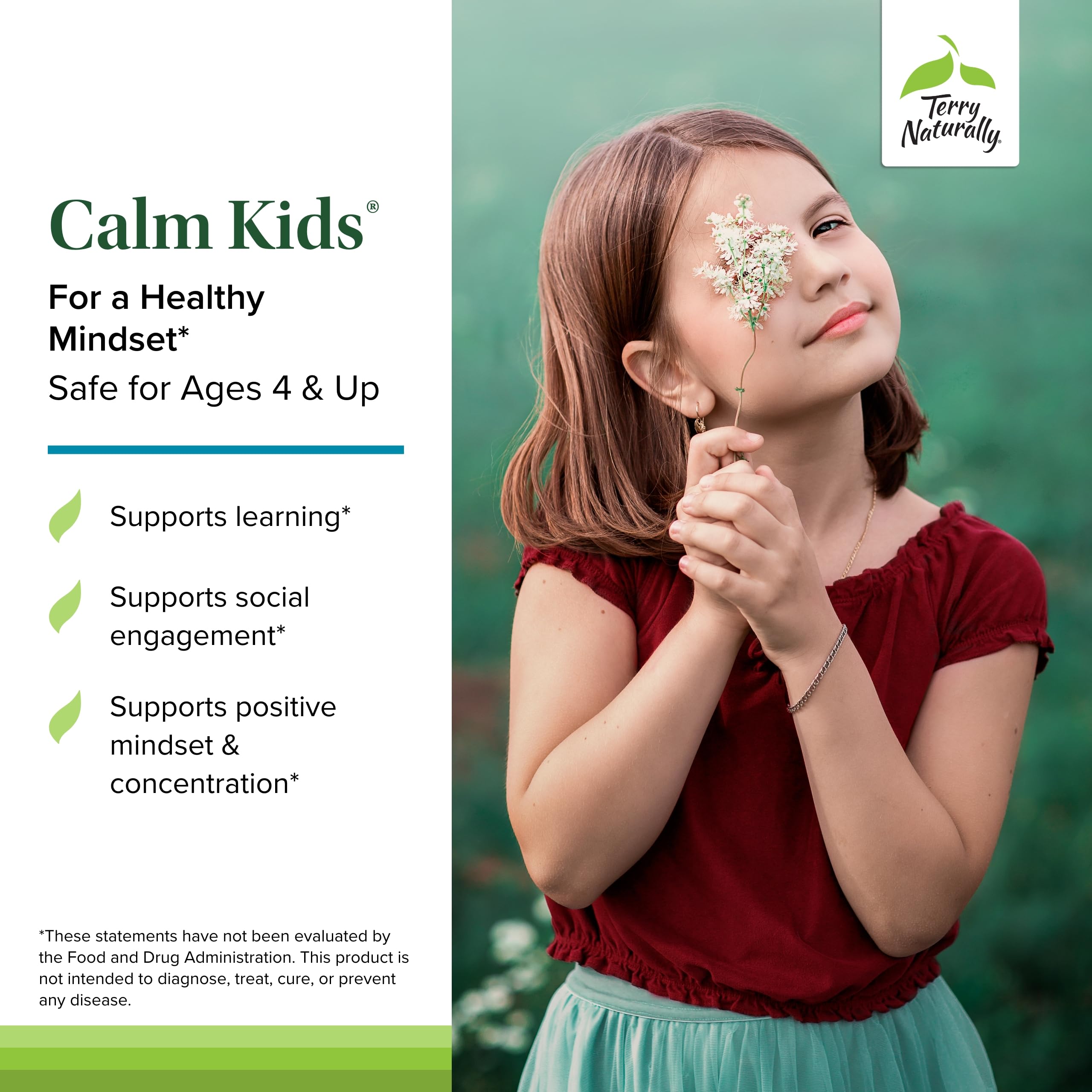 Foto 4 pulgar | Suplemento Terry Naturally Calm Kids Calm Child 60 Cápsulas - Venta Internacional.