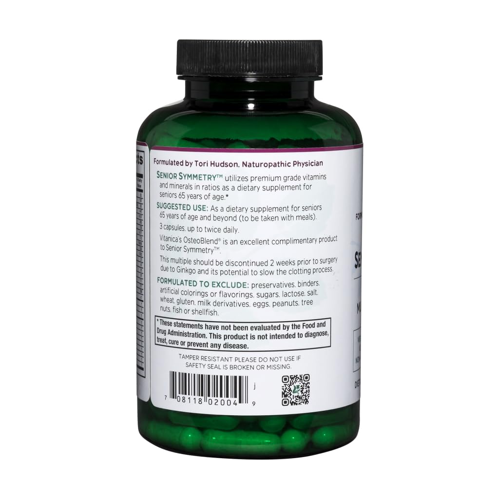 Foto 3 | Multivitaminas Y Minerales Vitanica Senior Symmetry 180 Cápsulas - Venta Internacional.