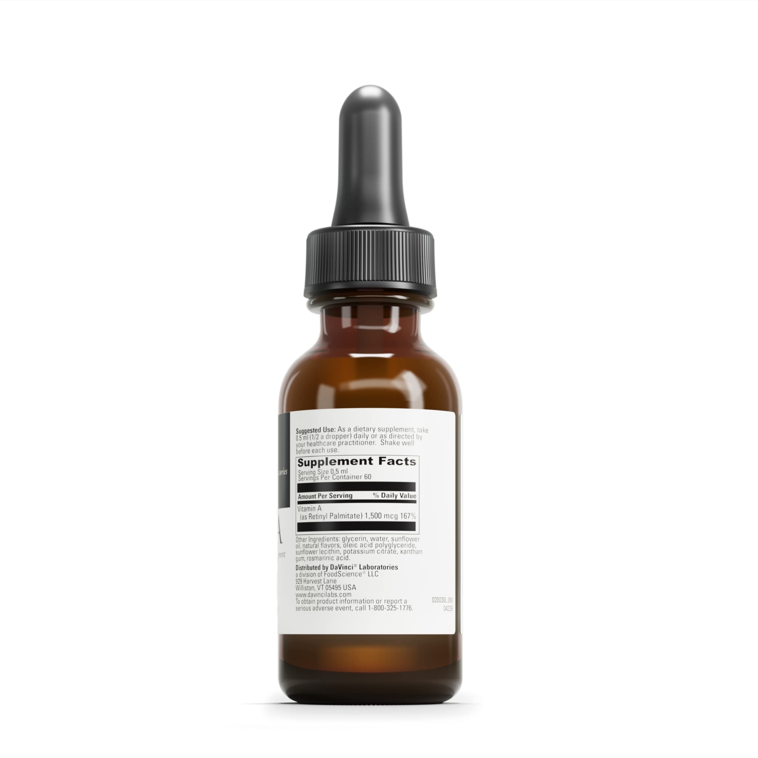 Foto 2 | Suplemento De Vitamina A Líquida Liposomal A De Davinci Labs, 30 Ml - Venta Internacional.