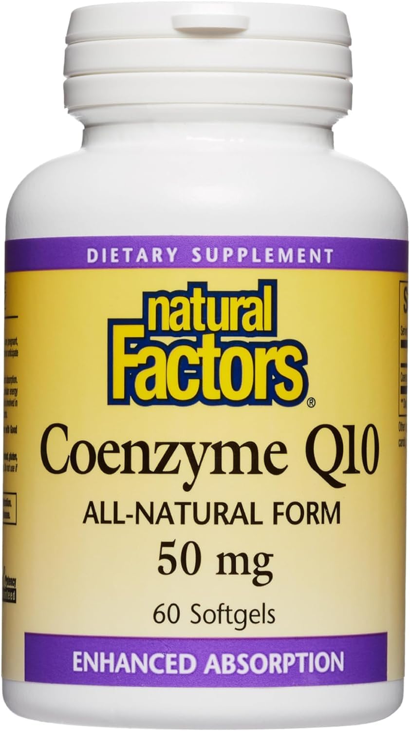 Foto 2 pulgar | Suplemento De Coenzima Q10 De Natural Factors, 50 Mg, 60 Cápsulas Blandas - Venta Internacional.