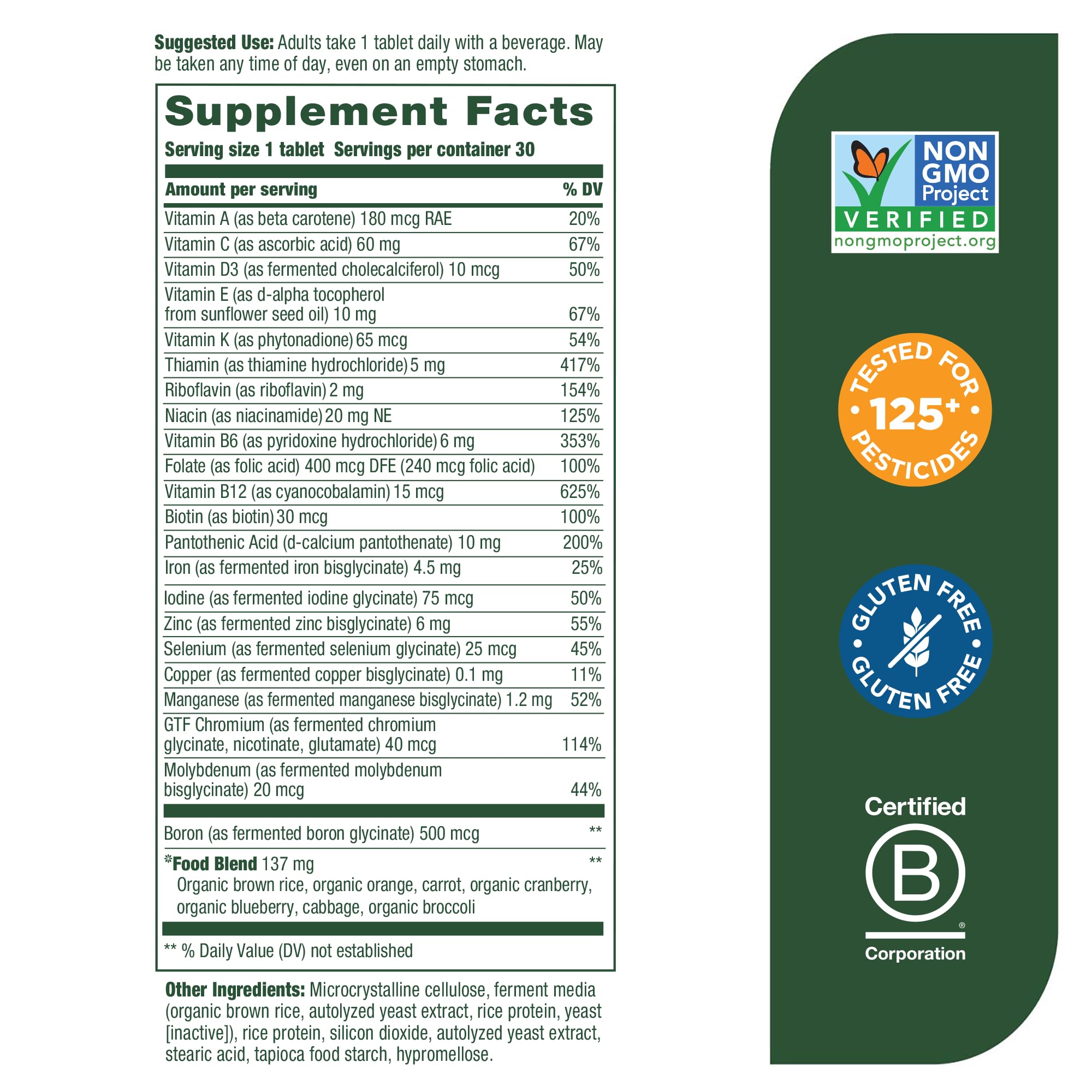 Foto 2 | Multivitamínico Megafood One Daily 30 Comprimidos - Venta Internacional