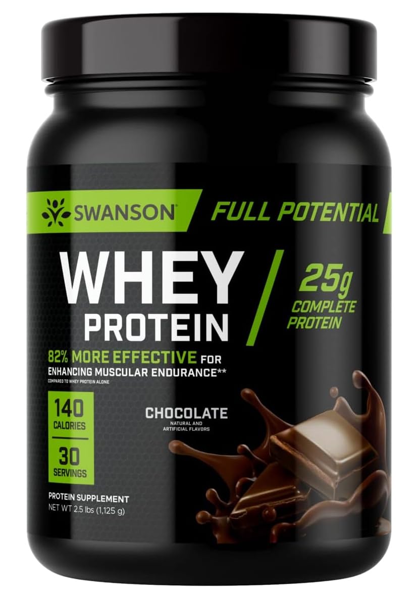 Whey Protein Swanson Full Potential Chocolate, 1,25 Kg - Venta Internacional.