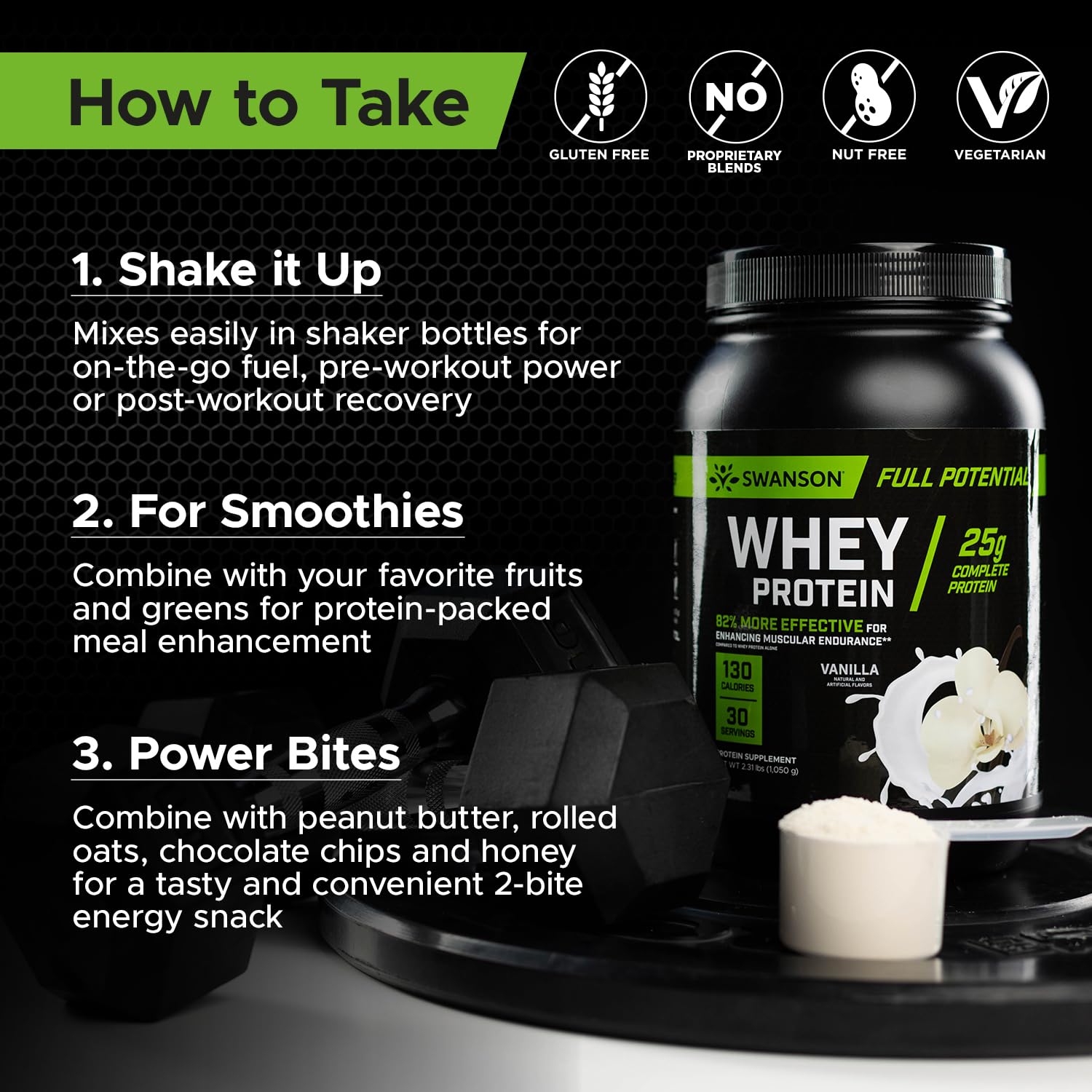 Foto 5 | Whey Protein Swanson Full Potential Chocolate, 1,25 Kg - Venta Internacional.