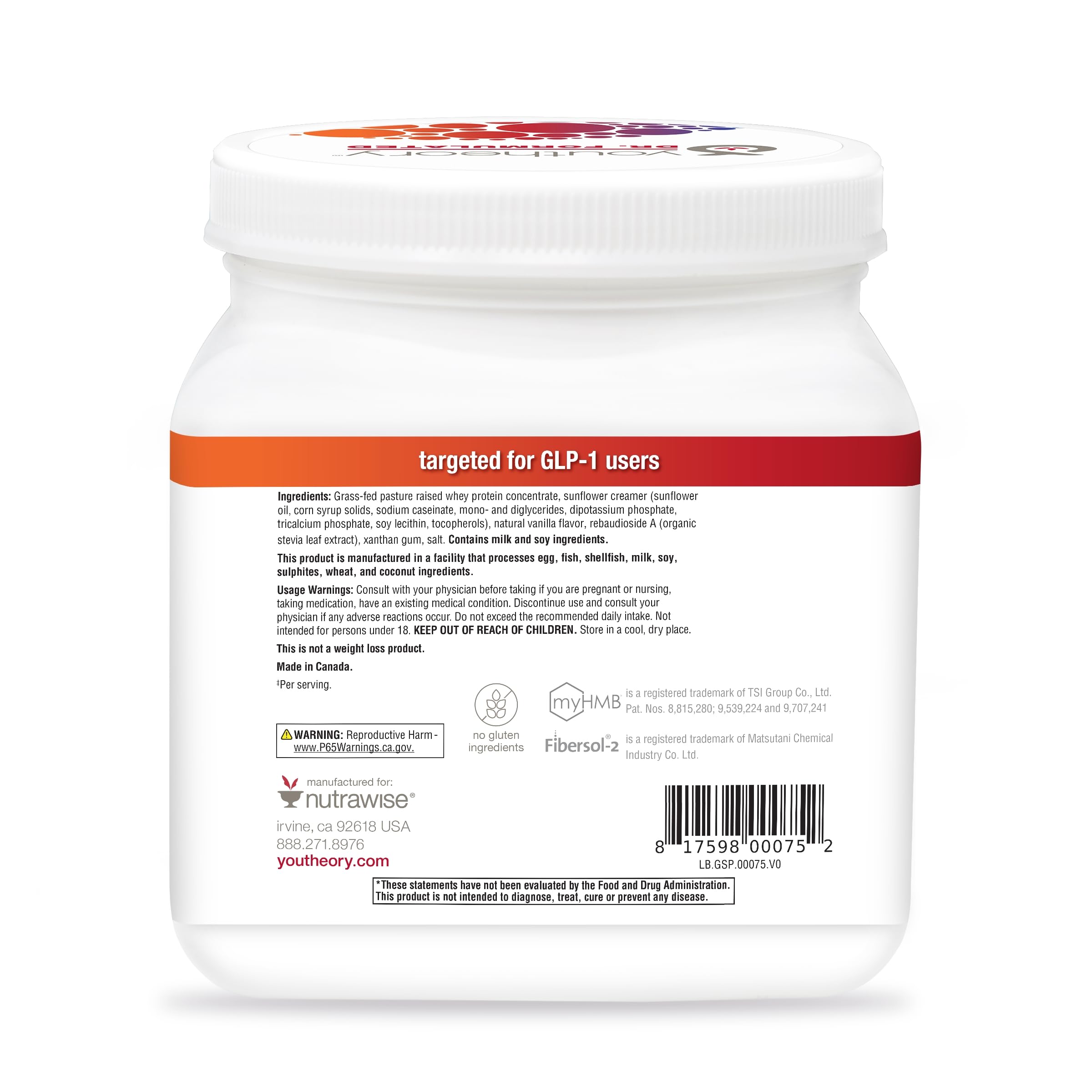 Foto 3 pulgar | Suplemento Proteico Youtheory Muscle Guard Glp-1 Support 605 Ml - Venta Internacional.