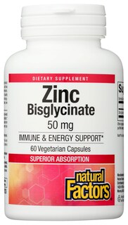 Foto 1 | Suplemento de Bisglicinato de Zinc Natural Factors 50 mg 60 Cápsulas - Venta Internacional