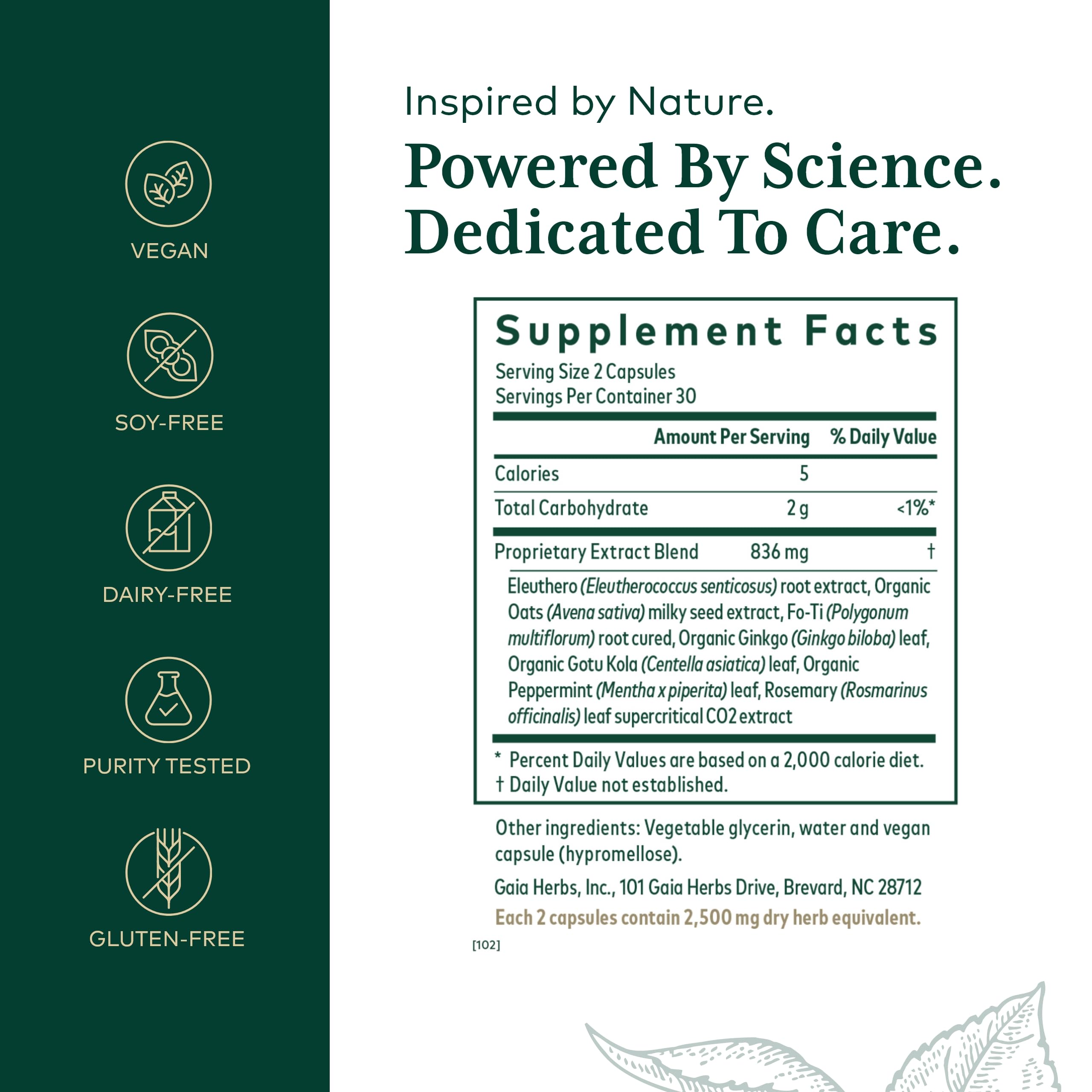 Foto 3 pulgar | Suplemento Gaia Herbs Pro Cognitive Formula, 60 Fitocápsulas - Venta Internacional.