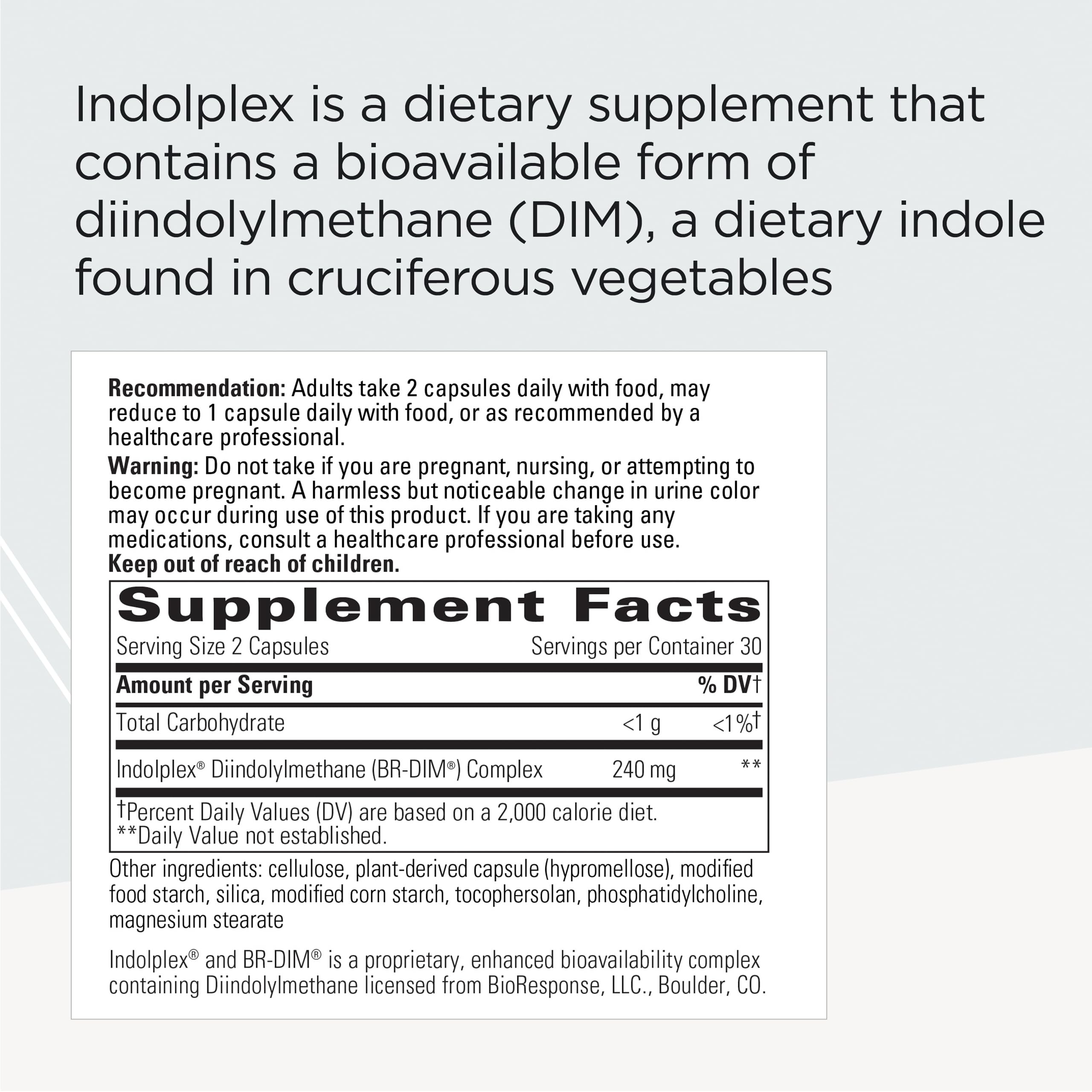 Foto 3 pulgar | Suplemento Integrative Therapeutics Indolplex Dim 60 Cápsulas - Venta Internacional.