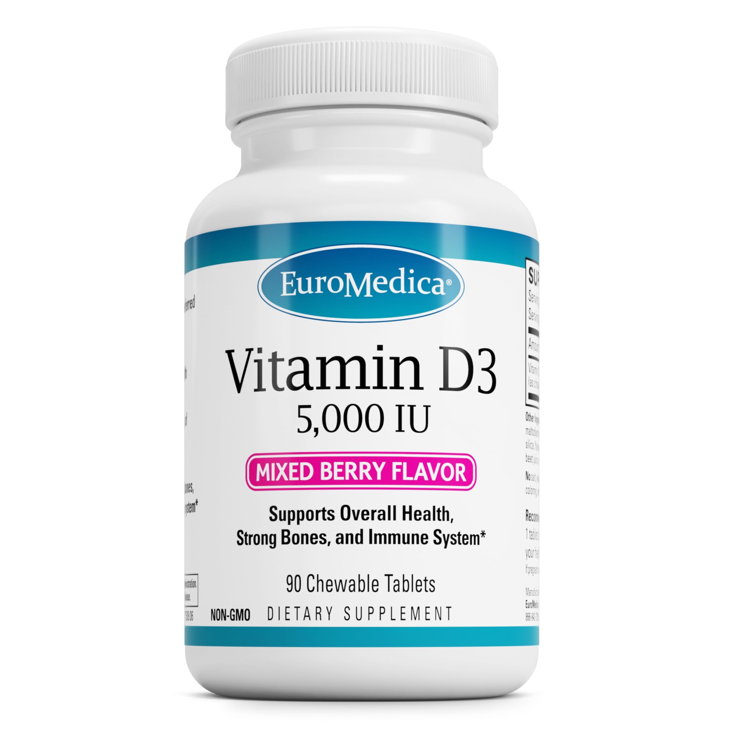 Foto 1 | Suplemento Euromedica De Vitamina D3 En Comprimidos Masticables De 5000 Ui - Venta Internacional.