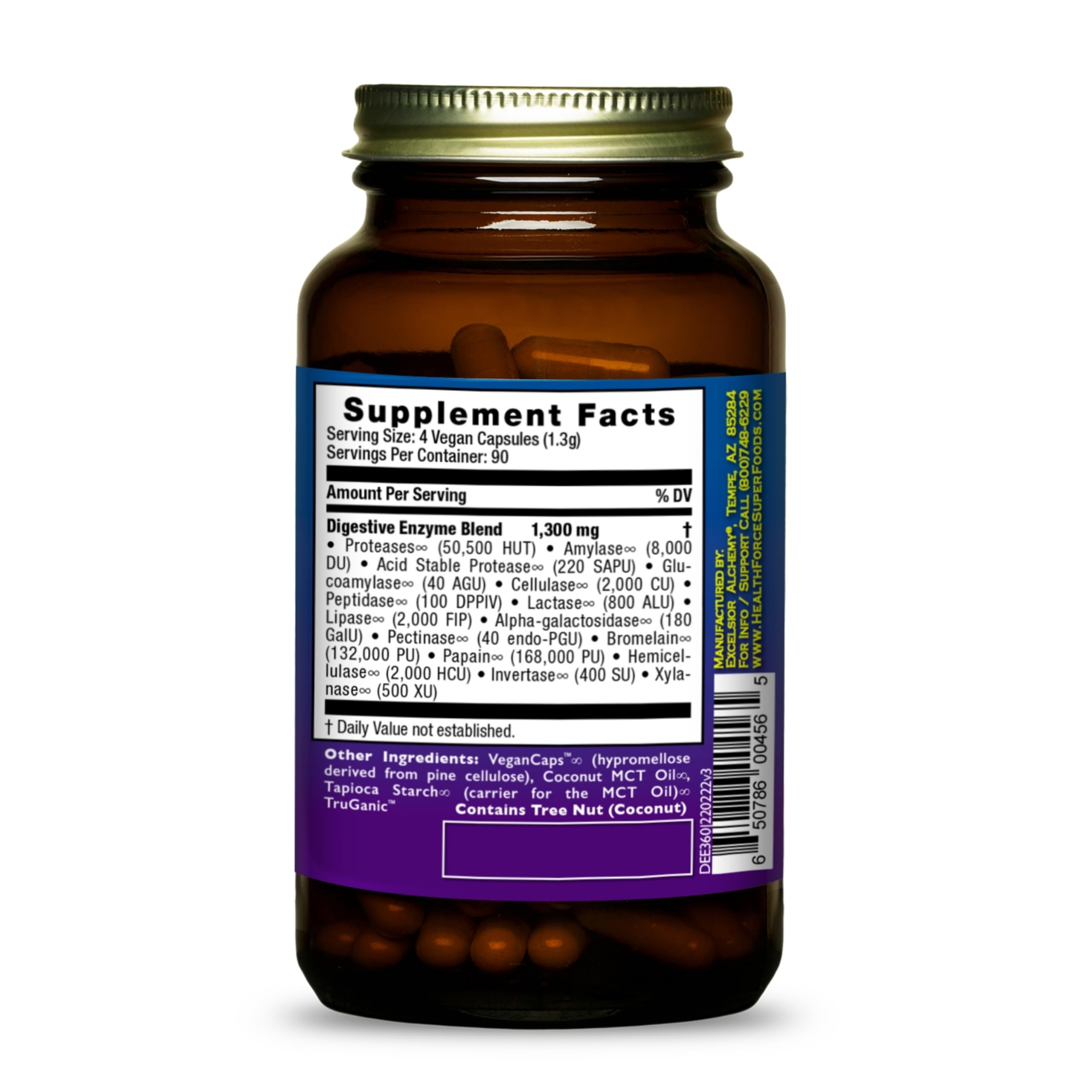 Foto 2 | Suplemento Healthforce Superfoods Enzimas Para Mejorar La Digestión, 360 Cápsulas Veganas - Venta Internacional.