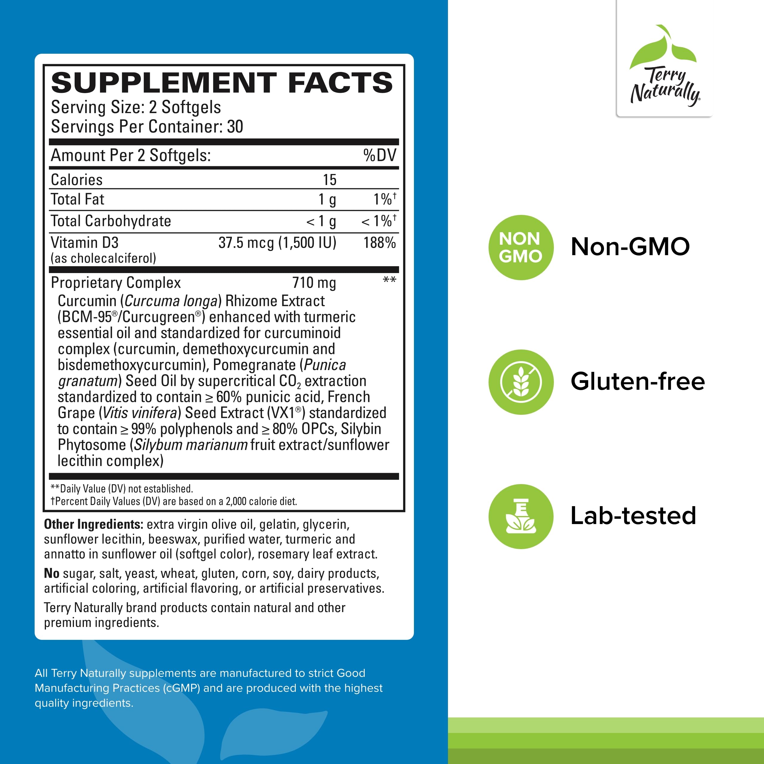 Foto 3 pulgar | Suplemento Dietético Terry Naturally Healthy Psa Levels 60 Cápsulas Blandas - Venta Internacional.