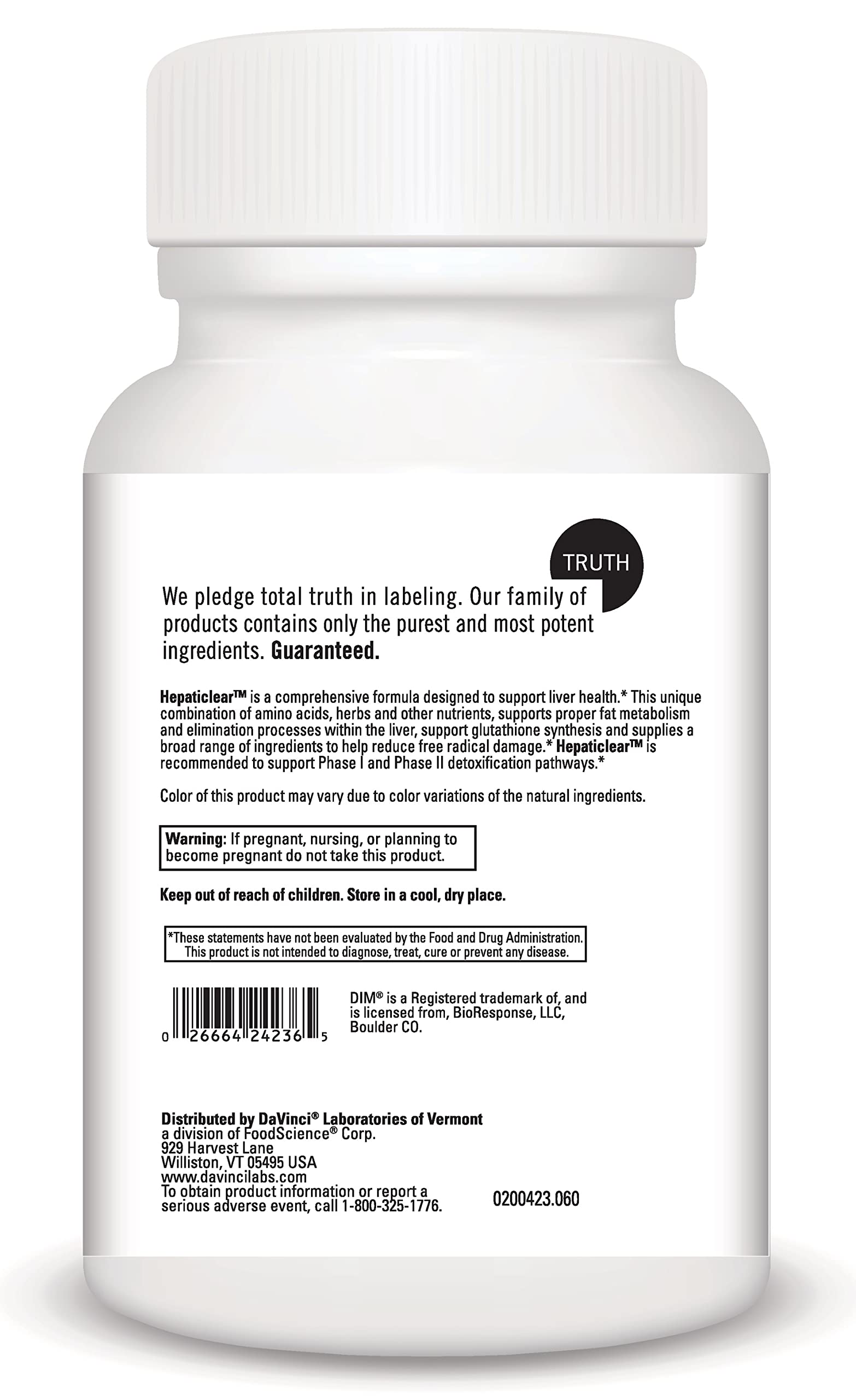 Foto 2 | Suplemento Davinci Laboratories Of Vermont Hepaticlear 60 Ca - Venta Internacional.