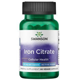 Foto 1 | Suplemento De Citrato De Hierro Swanson 25 Mg, 60 Cápsulas Vegetarianas - Venta Internacional.