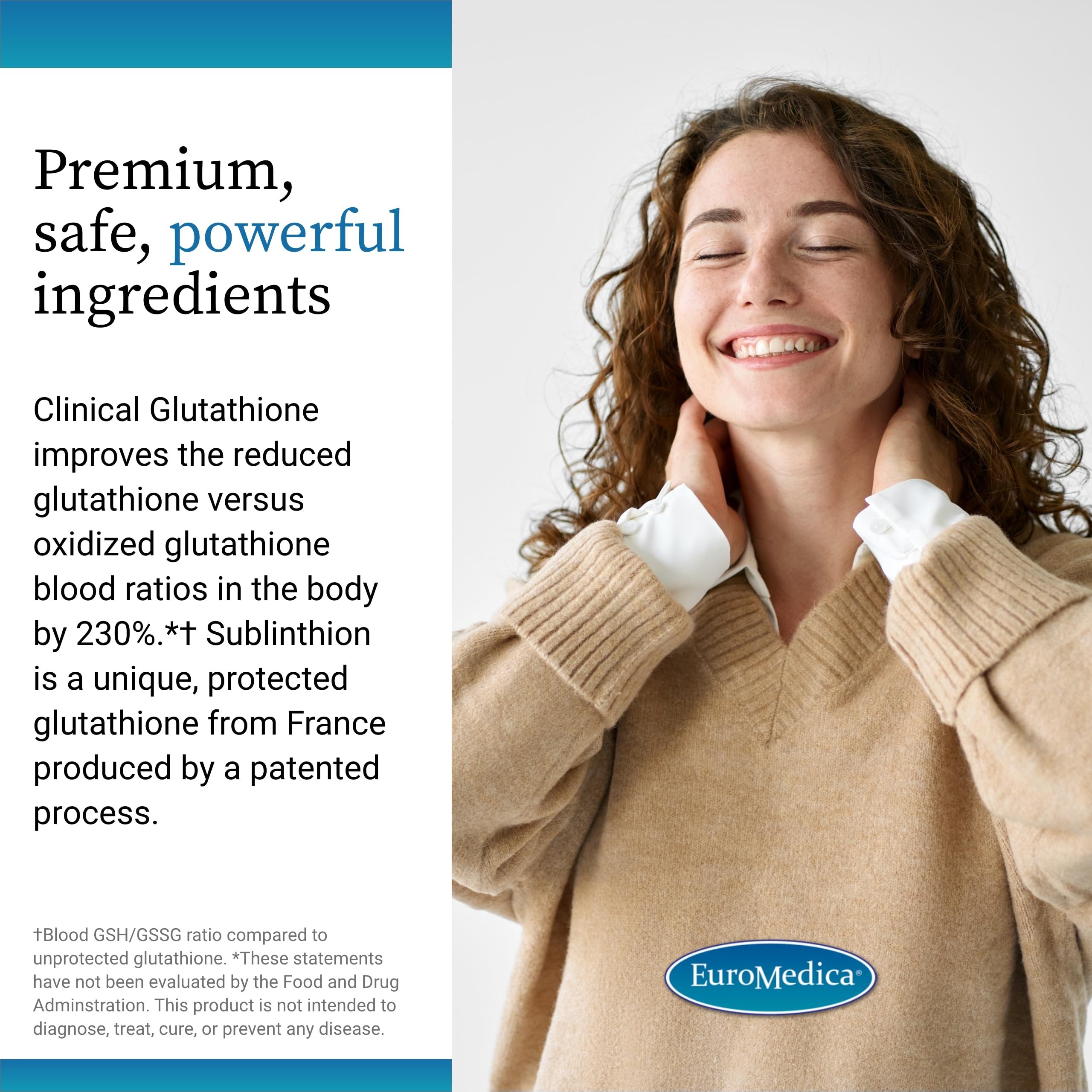 Foto 5 | Suplemento Euromedica Clinical Glutatión 60 Comprimidos - Venta Internacional