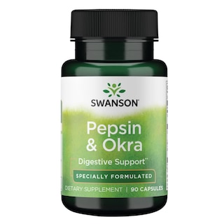 Foto 1 | Suplemento Swanson Okra Pepsin 90 Cápsulas - Venta Internacional.