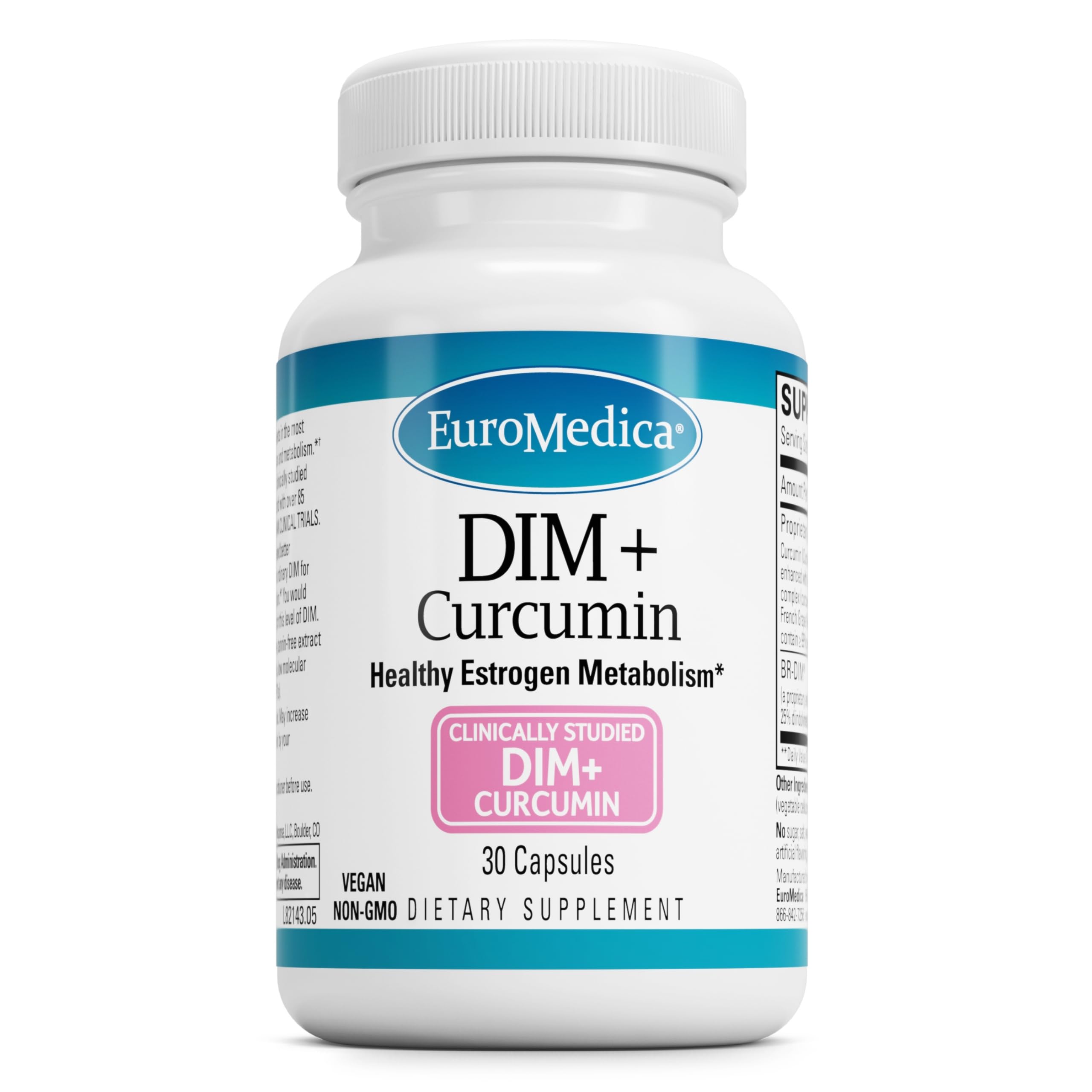 Foto 1 | Suplemento Euromedica Dim+ Curcumin Estrógeno Balance 30 Cápsulas - Venta Internacional.