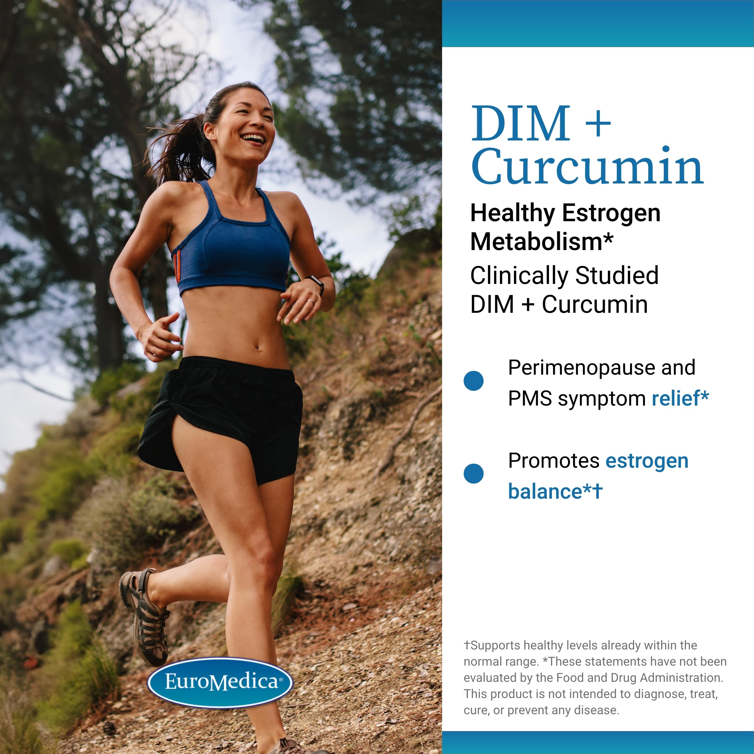 Foto 4 pulgar | Suplemento Euromedica Dim+ Curcumin Estrógeno Balance 30 Cápsulas - Venta Internacional.