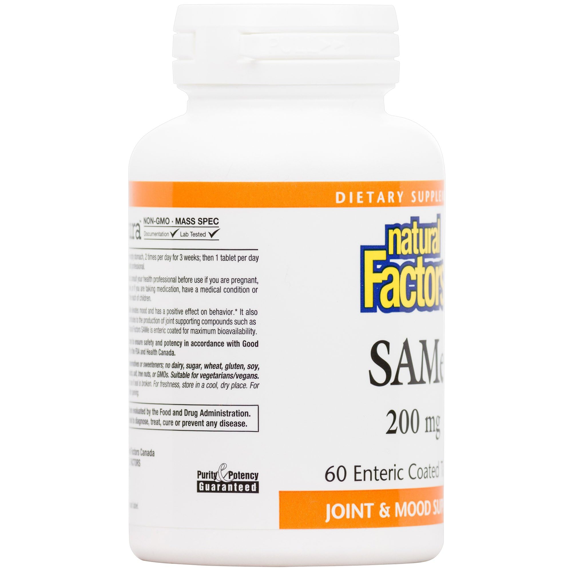 Foto 4 pulgar | Suplemento Natural Factors Same 200 Mg 60 Comprimidos - Venta Internacional.