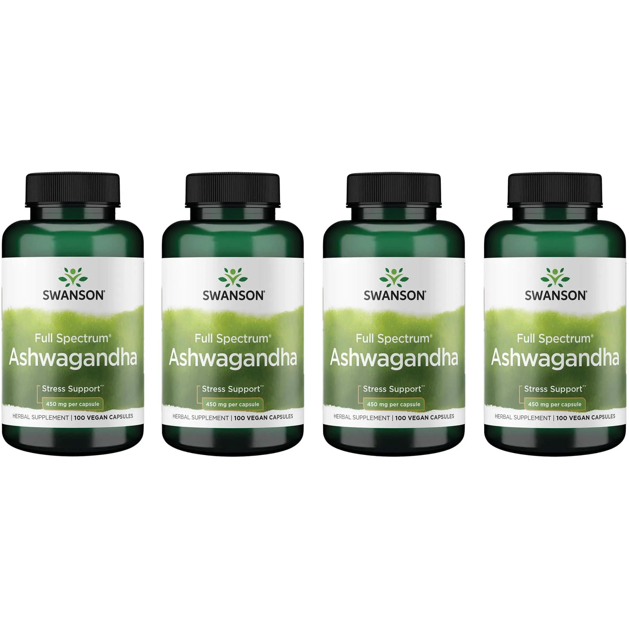 Foto 1 | Suplemento Swanson Ashwagandha En Polvo 450 Mg 100 Cápsulas X4 - Venta Internacional.