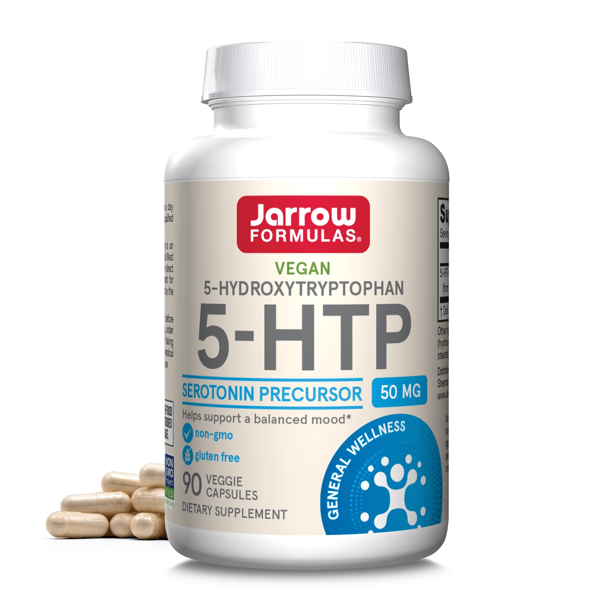 Foto 2 pulgar | Suplemento Jarrow Formulas 5-htp 90 Cápsulas Vegetarianas Con Melatonina - Venta Internacional.