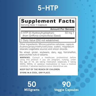Foto 6 | Suplemento Jarrow Formulas 5-htp 90 Cápsulas Vegetarianas Con Melatonina - Venta Internacional.