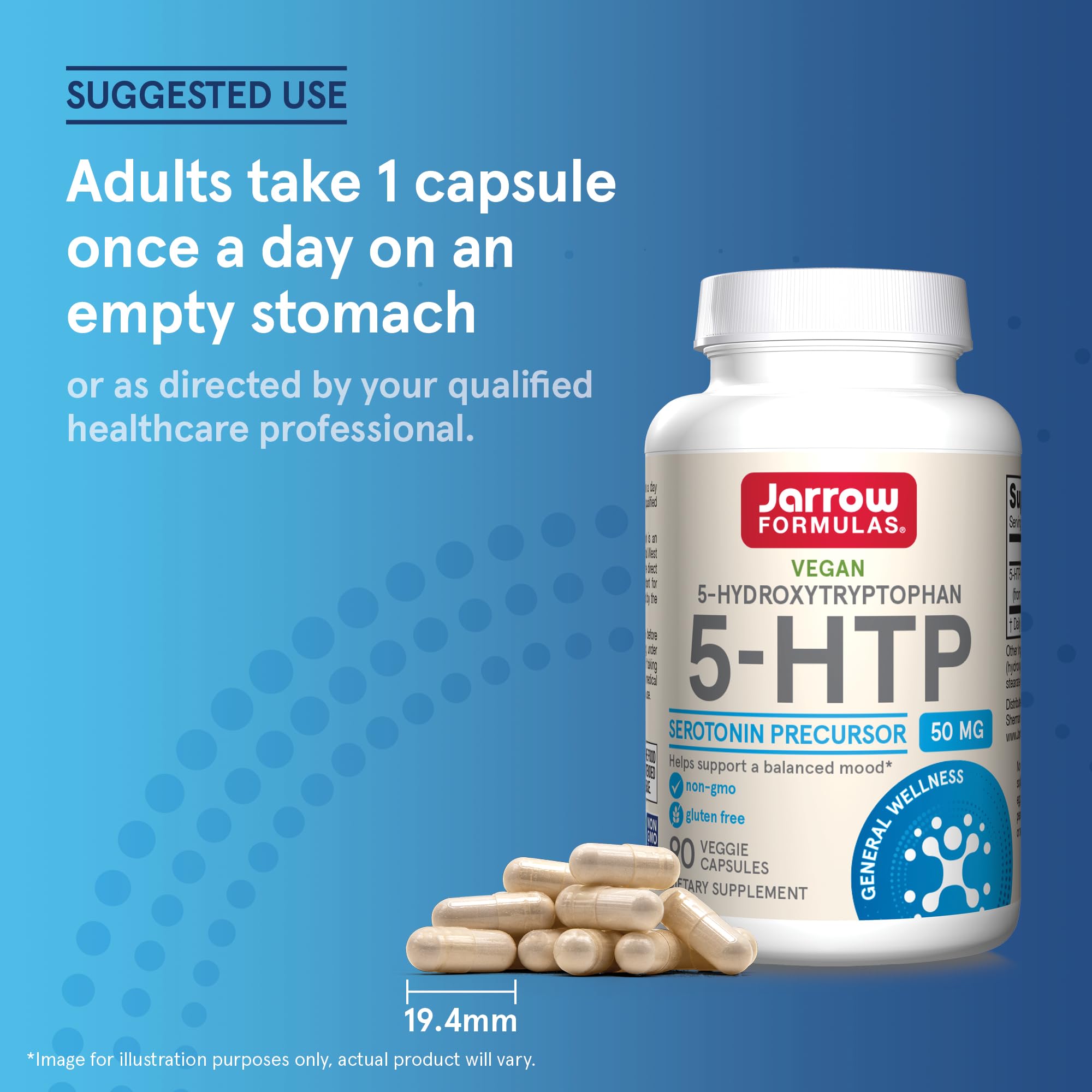 Foto 8 pulgar | Suplemento Jarrow Formulas 5-htp 90 Cápsulas Vegetarianas Con Melatonina - Venta Internacional.