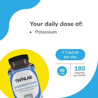 Foto 3 | Suplemento Twinlab Potassium Caps 2 Frascos - Venta Internacional