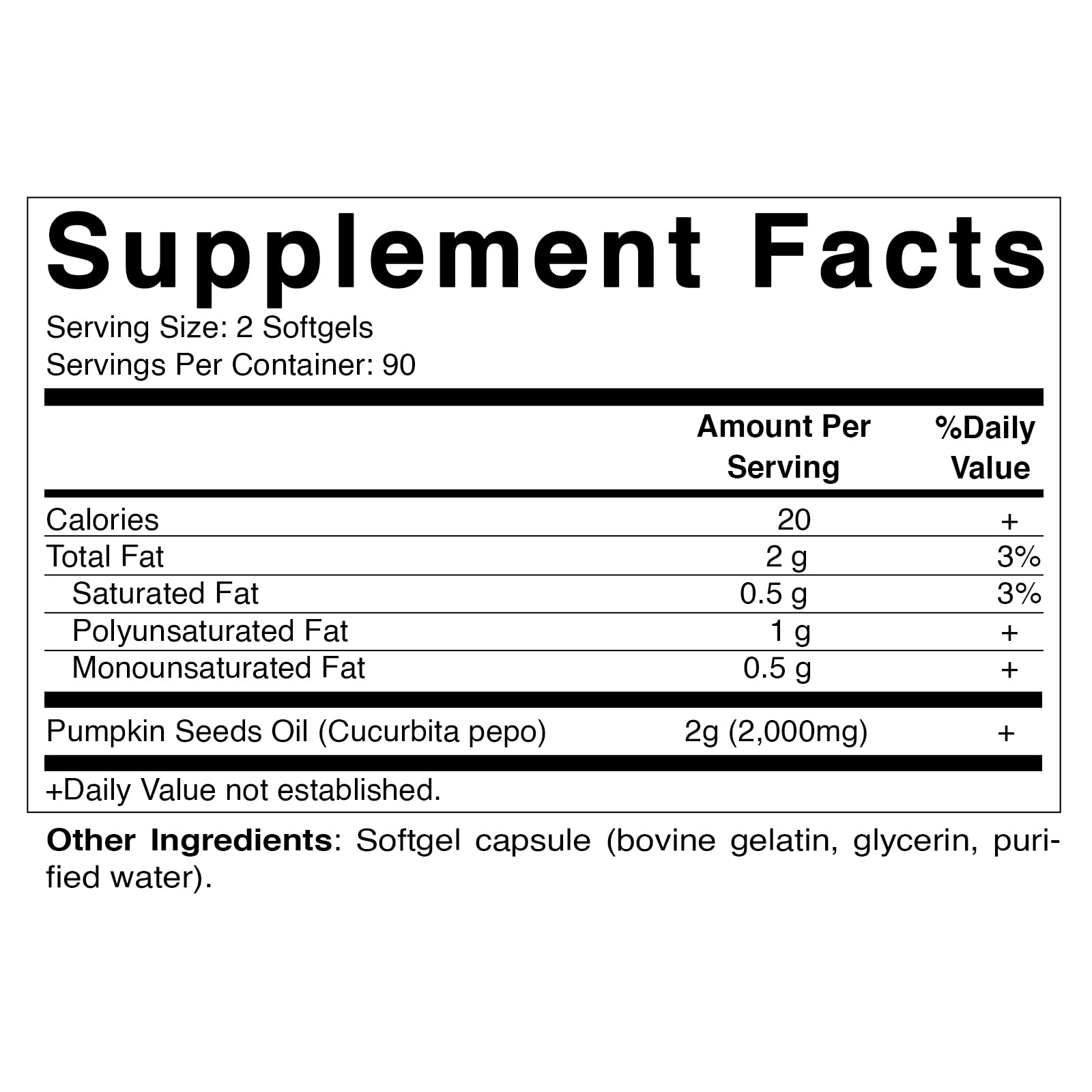 Foto 4 pulgar | Suplemento Vitamático de Aceite de Semilla de Calabaza 2000 Mg 2 Frascos  - Venta Internacional