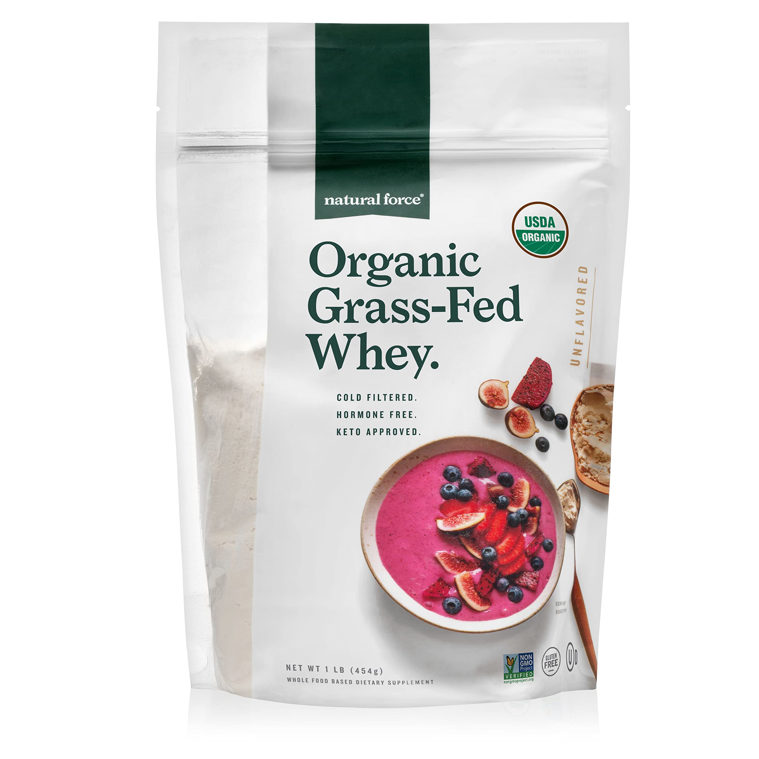 Foto 1 | Proteína De Suero En Polvo Natural Force Organic Alimentada Con Pasto, 500 Ml - Venta Internacional.