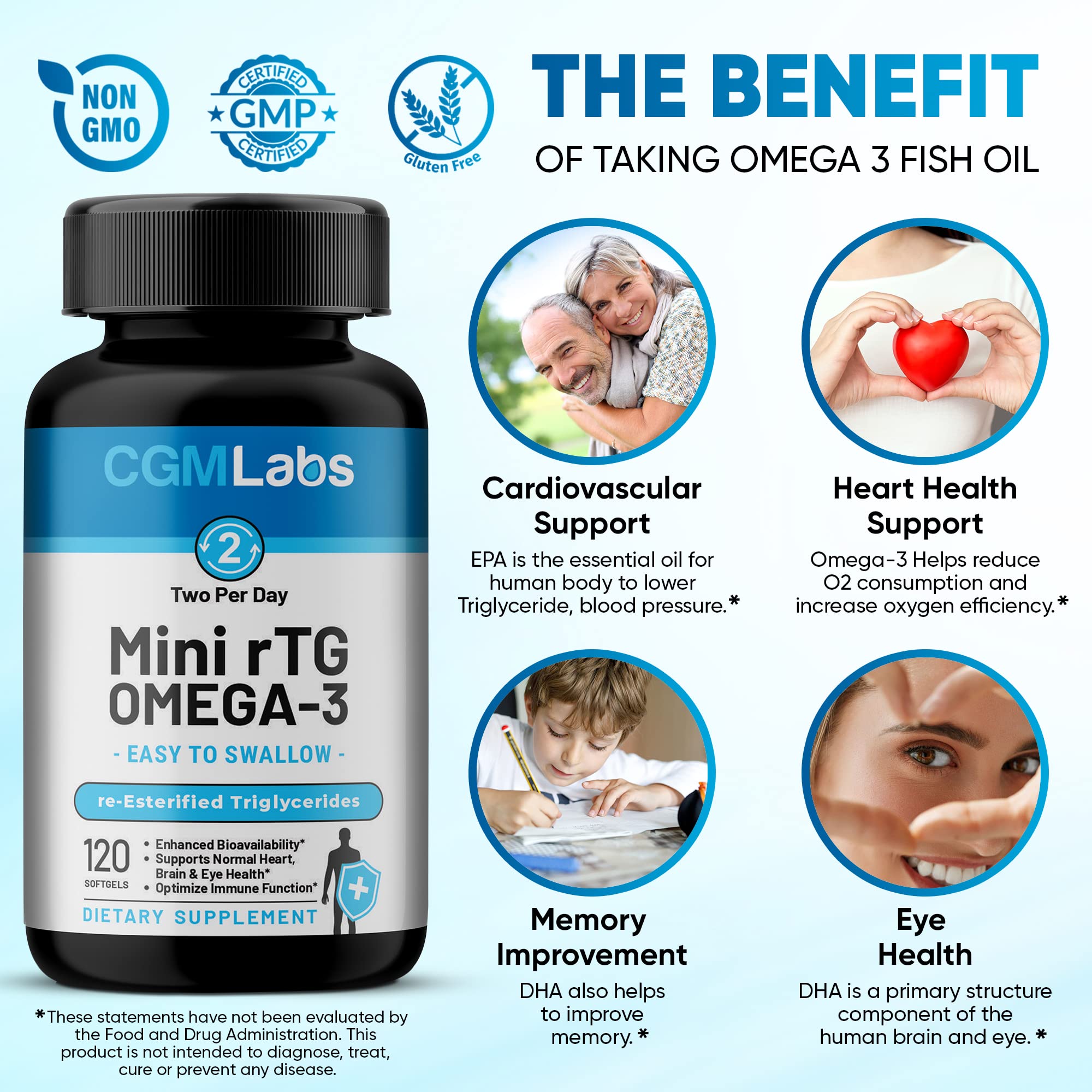 Foto 6 | Suplemento Dietético Aceite De Pescado Rtg Omega 3 De Cgm Labs 960 Mg - Venta Internacional.
