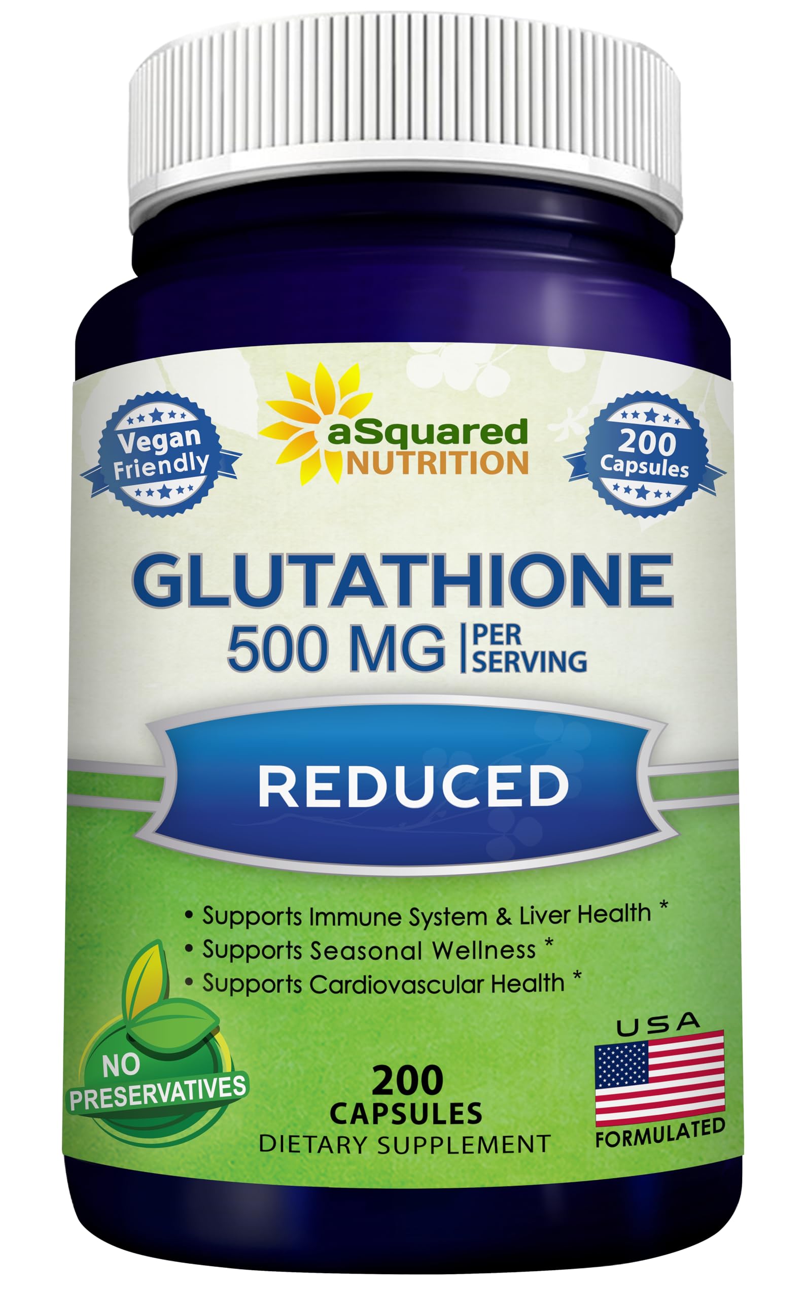 Foto 2 pulgar | Suplemento: 500 Mg De Glutatión Reducido De Squared Nutrition - Venta Internacional.
