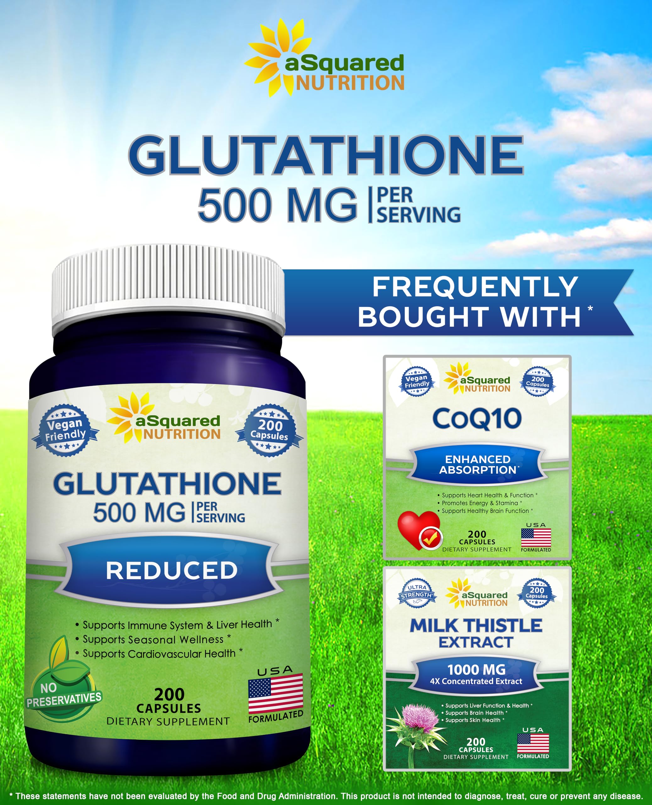 Foto 6 pulgar | Suplemento: 500 Mg De Glutatión Reducido De Squared Nutrition - Venta Internacional.